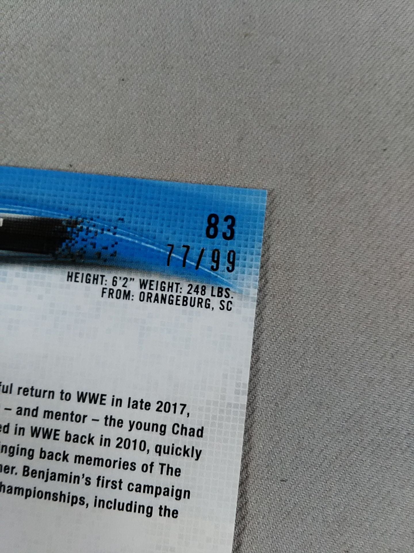 2018 WWE topps シェルトン・ベンジャミン 公式サインカード