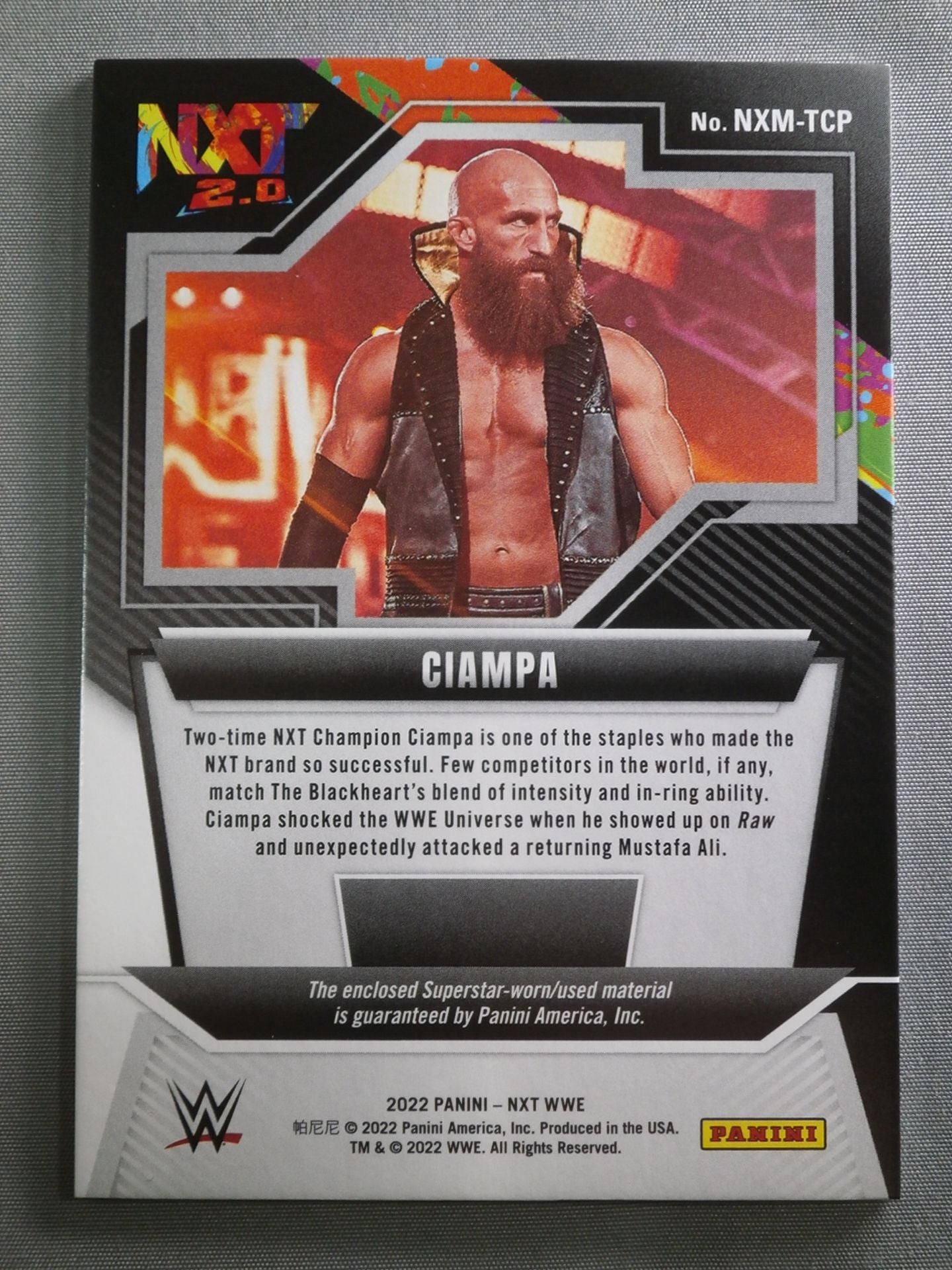 2022 WWE PANINI チャンパ 公式コスチュームカード