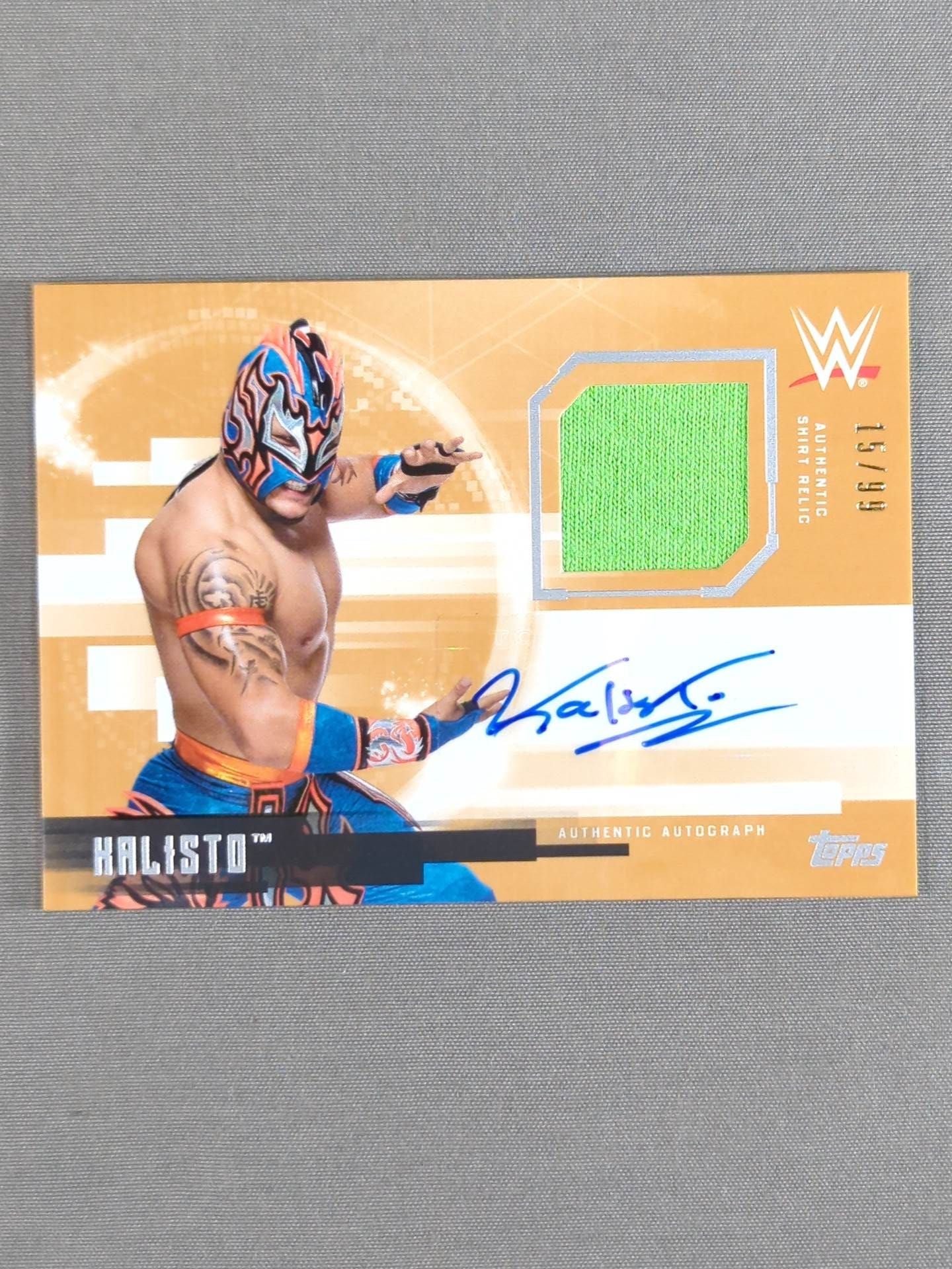 2017 WWE topps カリスト 公式サイン&レリックカード