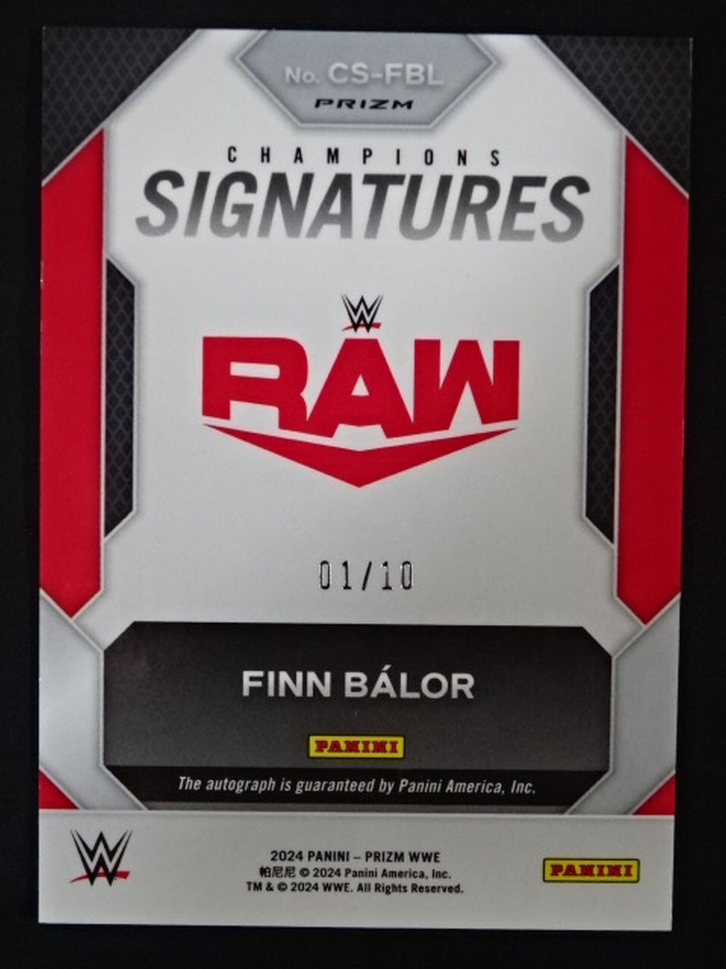 ★ファーストナンバー★ 2024 PANINI フィン・ベイラー 公式サインカード