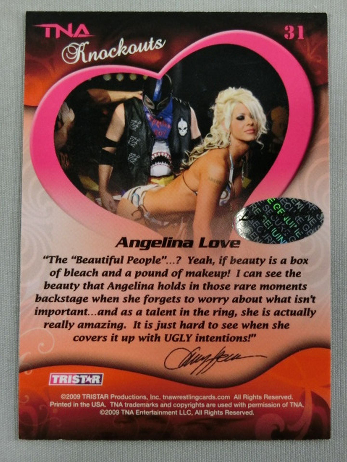 ★2017 LEAF Buyback Wrestling★ Angelina Love Official Autographed Card