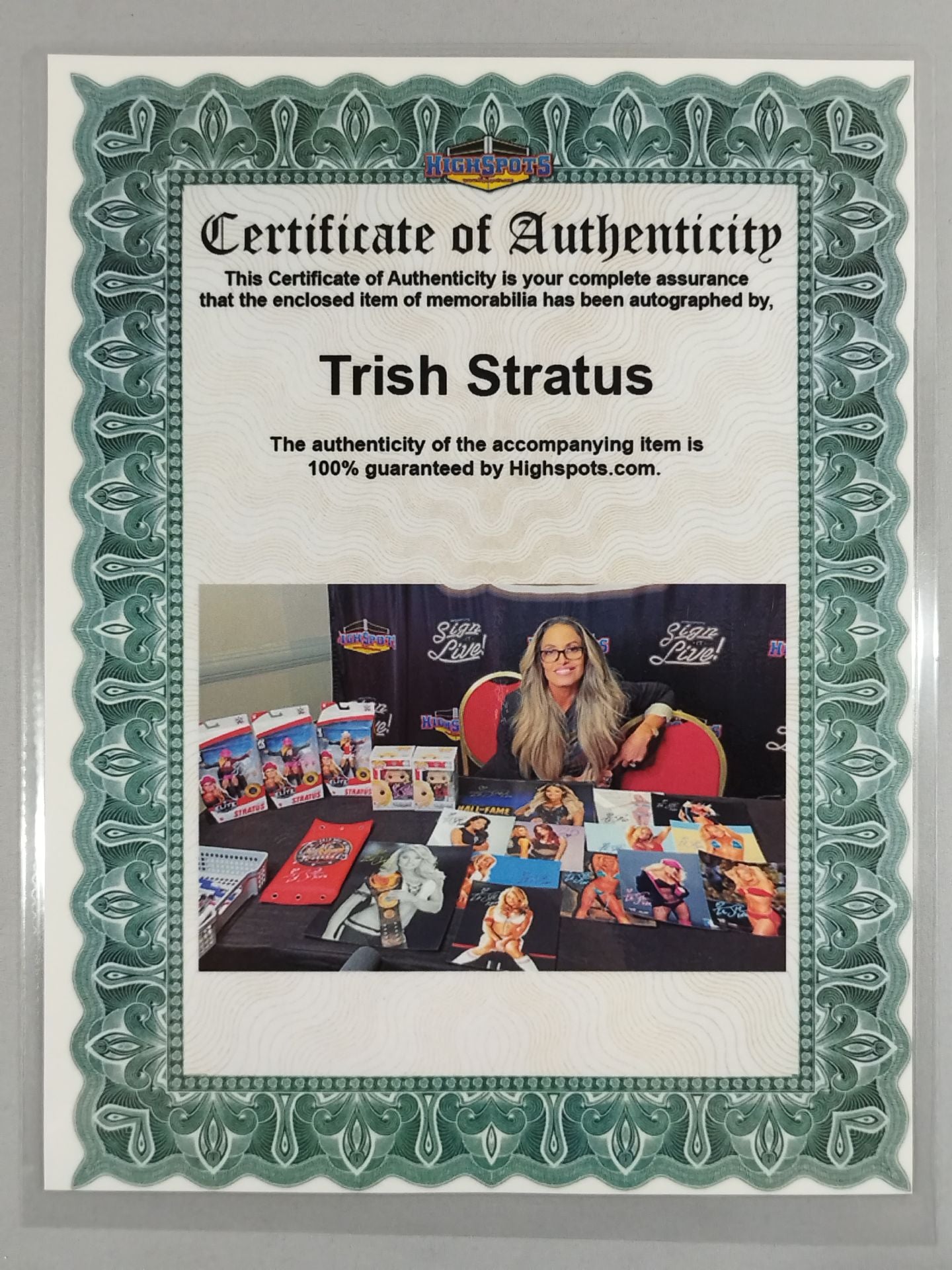 【hand signed autograph】 Trish Stratus Turnbuckle