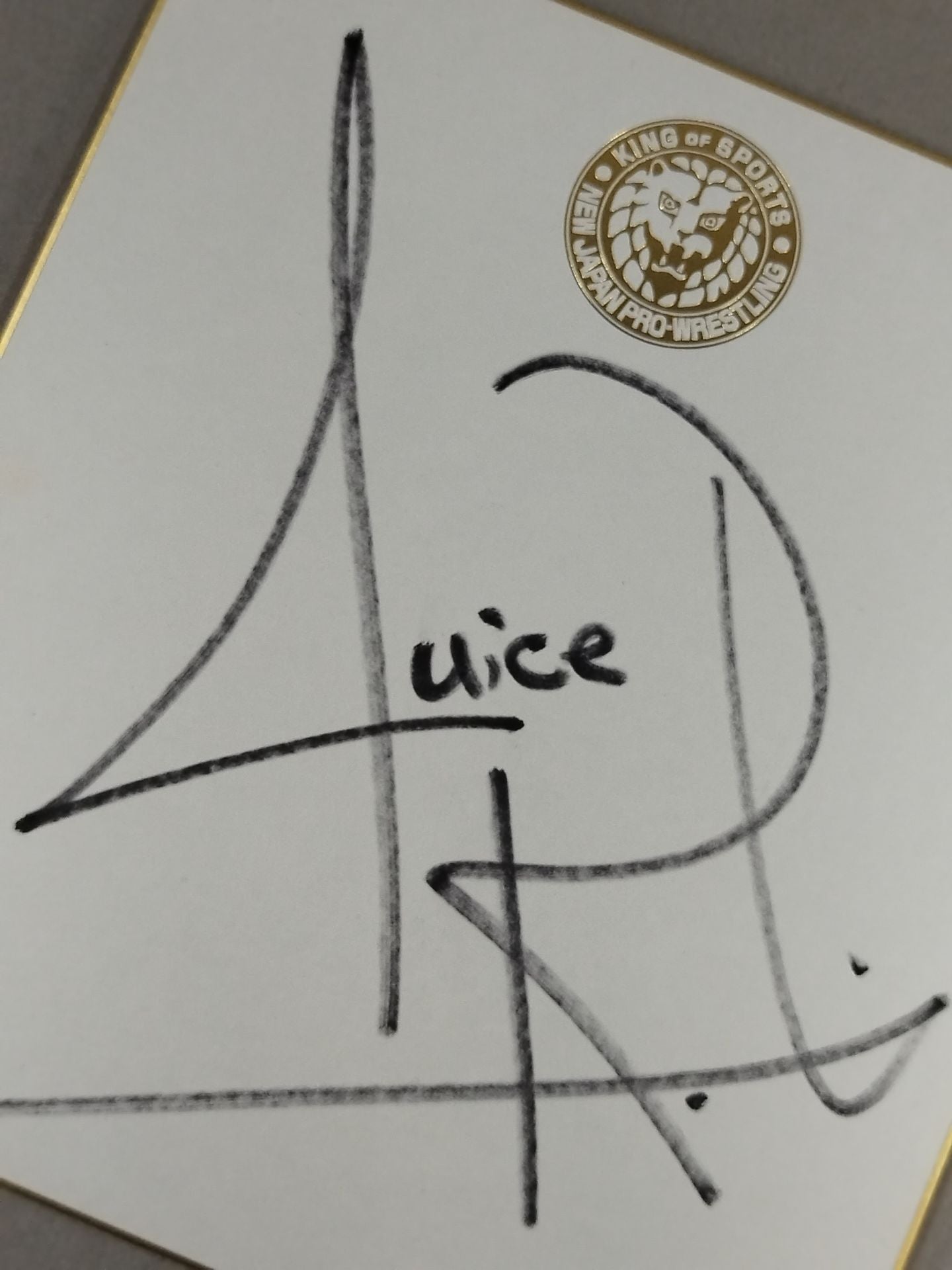 Juice Robinson (Lion Mark Shikishi ( Autograph board ) )