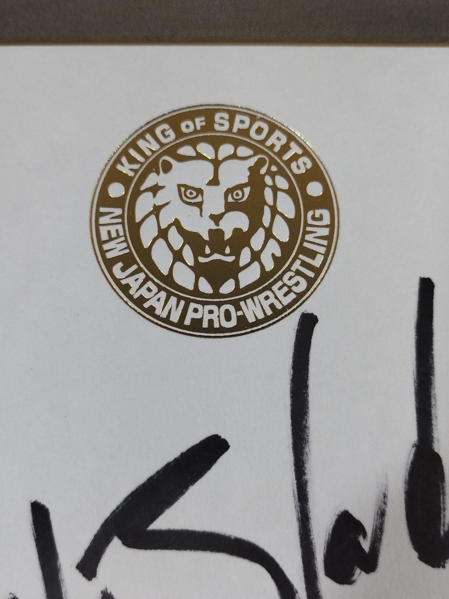 Jay White (Lion Mark Shikishi ( Autograph board ) )