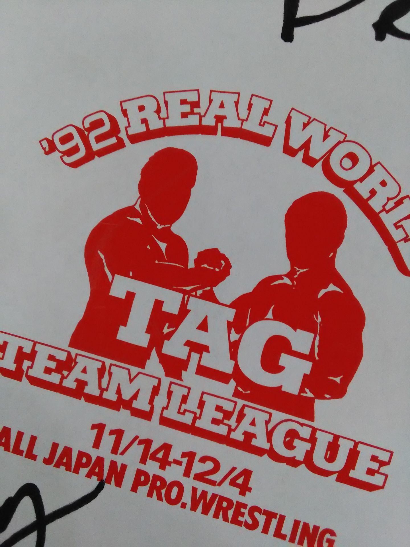 Joe Deaton & Billy Black (92 Real World Tag League ) Shikishi ( Autograph board ) )