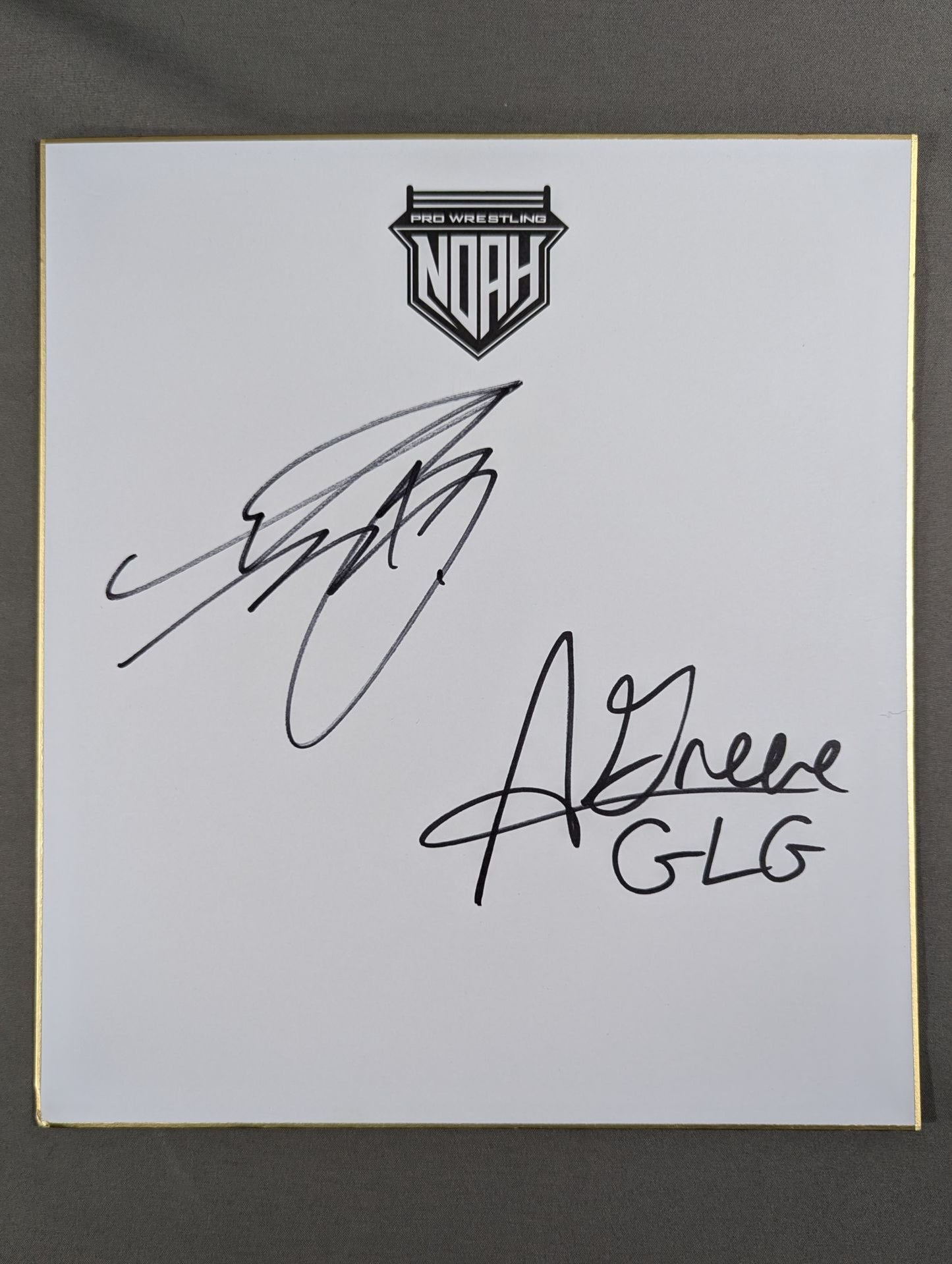 ★GLG★ Jack Morris & Anthony Green (NOAH exclusive Shikishi ( Autograph board ) )