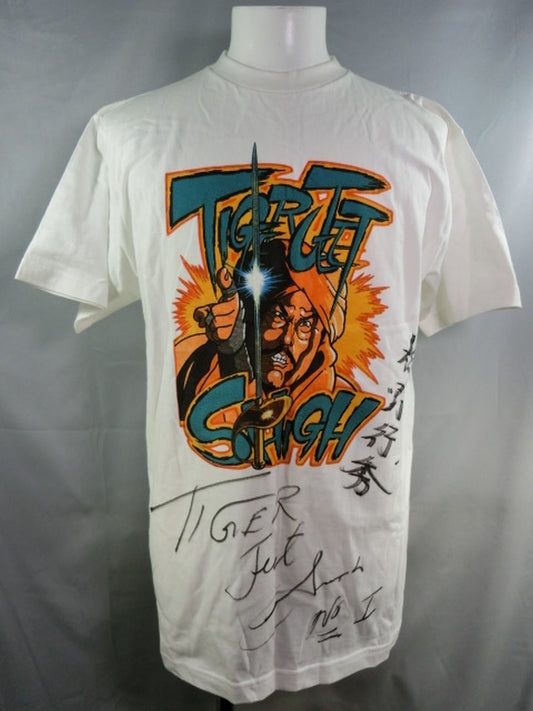 【Shin & Gorgeous Matsuno W hand signed autograph 】Tiger Jeet Singh Illustration T-shirt