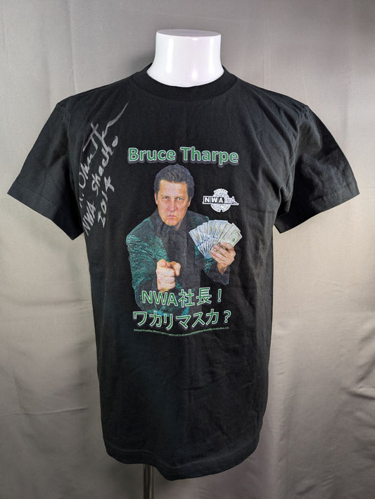 【hand signed autograph】 Bruce Tharp "NWA President! Photo T-shirt