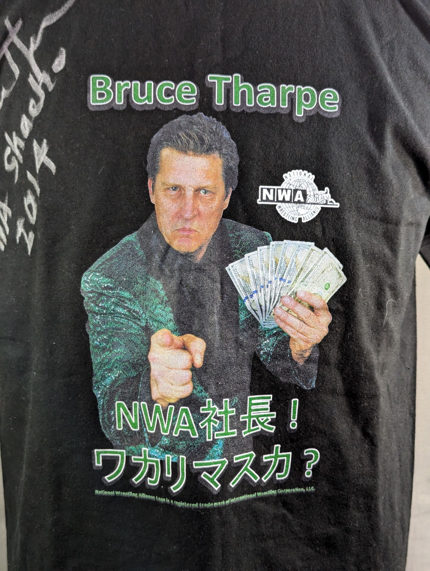 【hand signed autograph】 Bruce Tharp "NWA President! Photo T-shirt