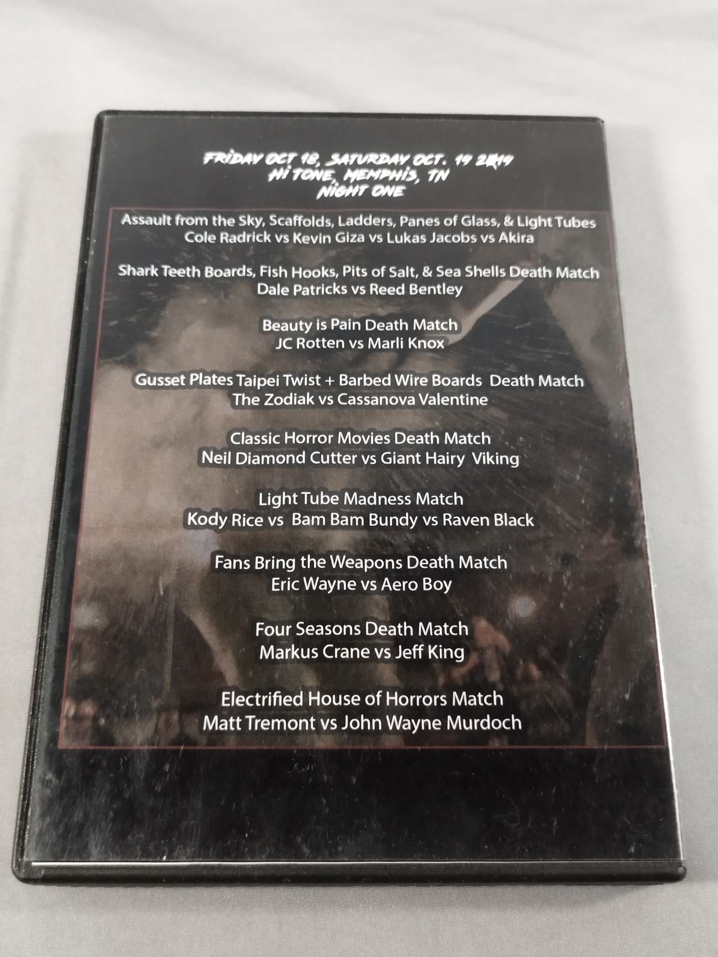 PRO WRESTLING TRAIN WRECK SOUTHERN SICKNESS 2019 NIGHT1