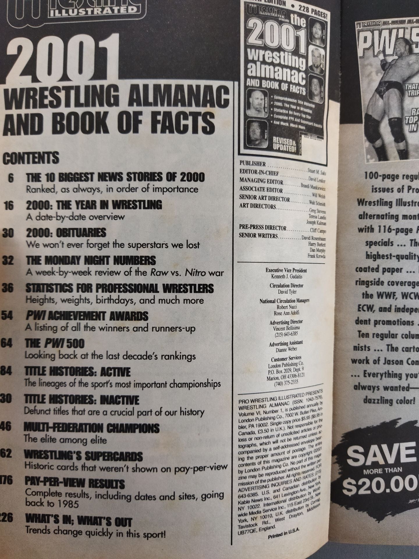 THE Wrestling ALMANAC BOOK OF FACTS 2001
