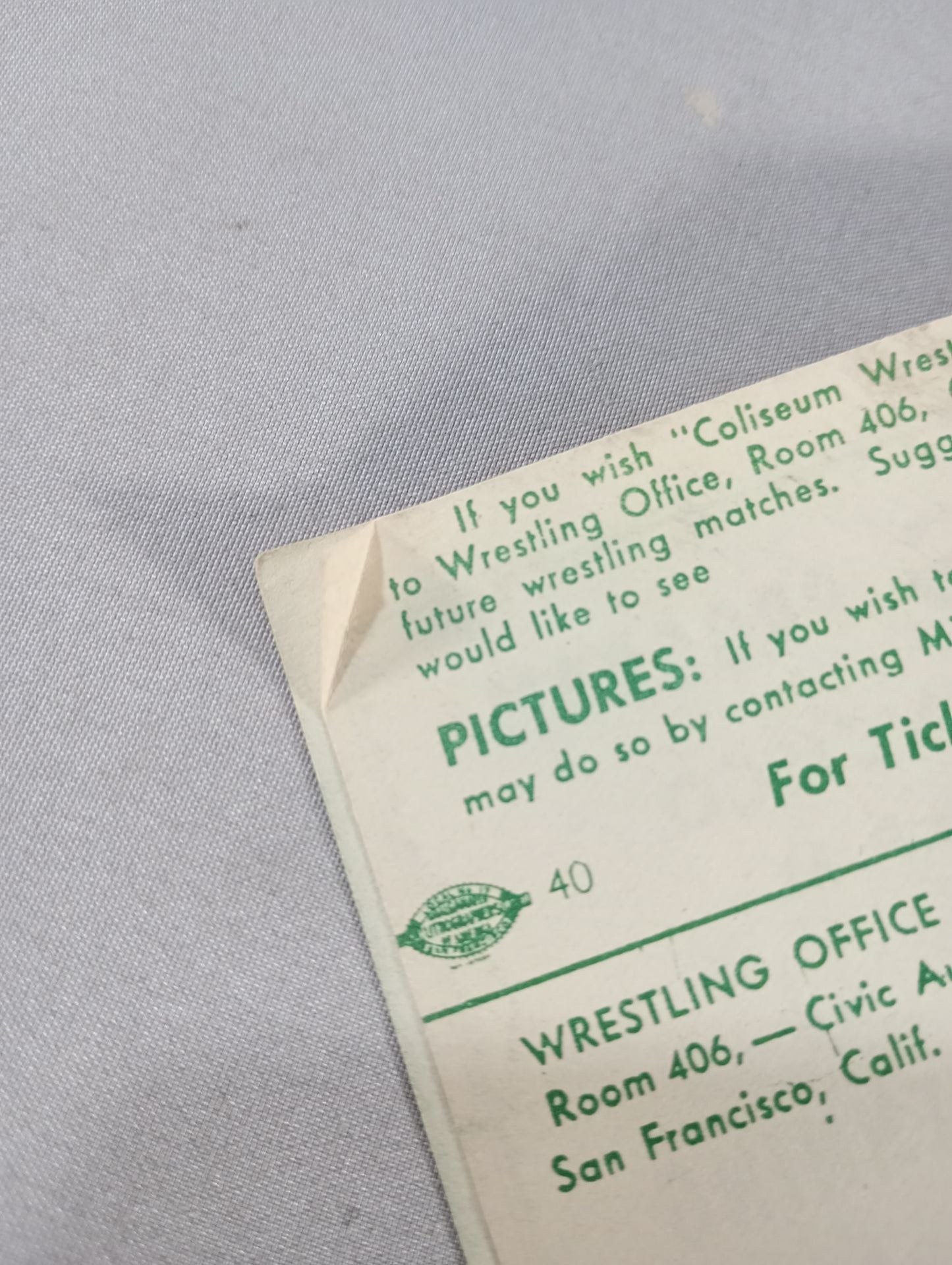 Coliseum WRESTLING NEWS(1949.3.15)