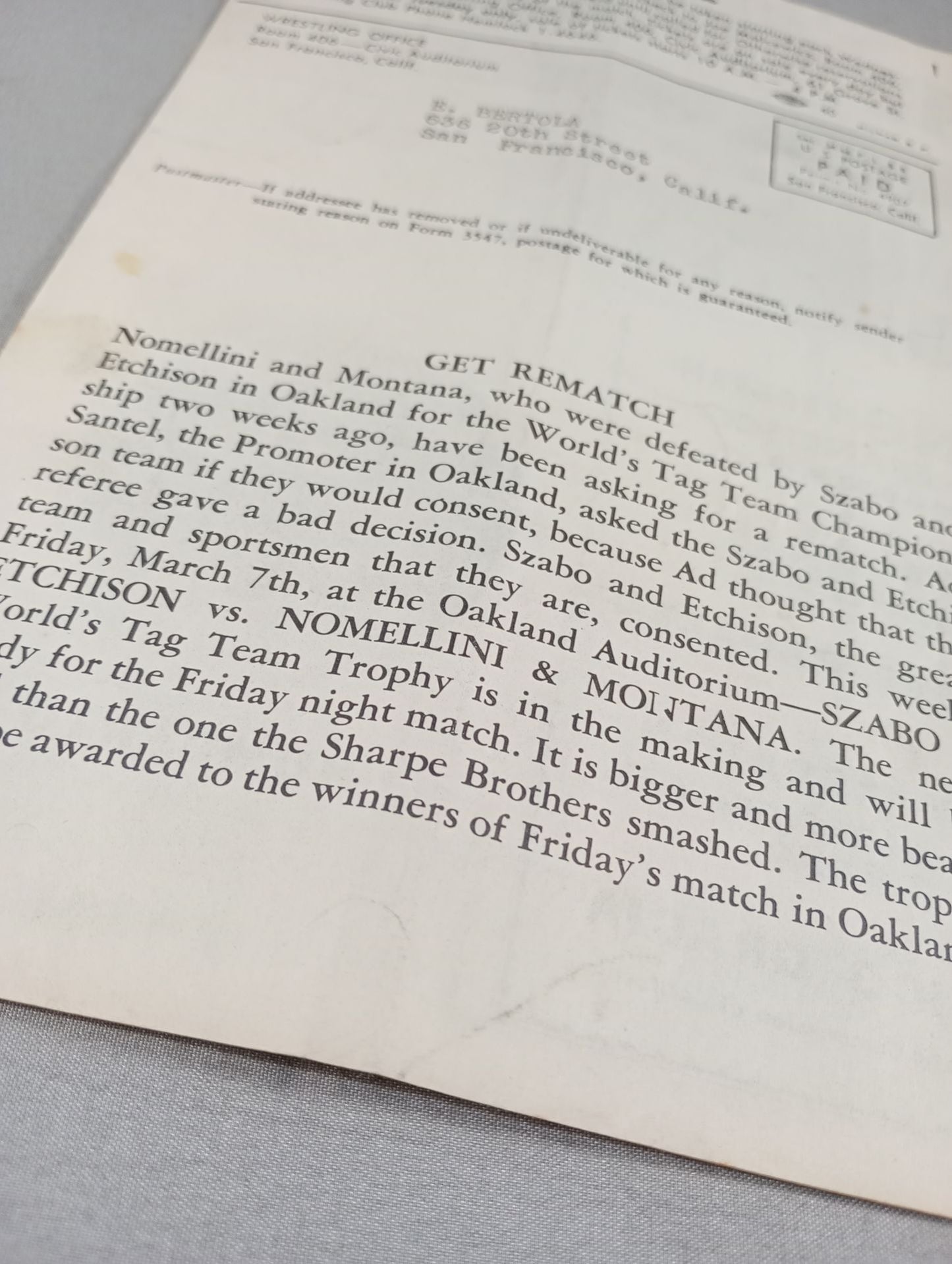 West Coast WRESTLING NEWS(1952.3.11)