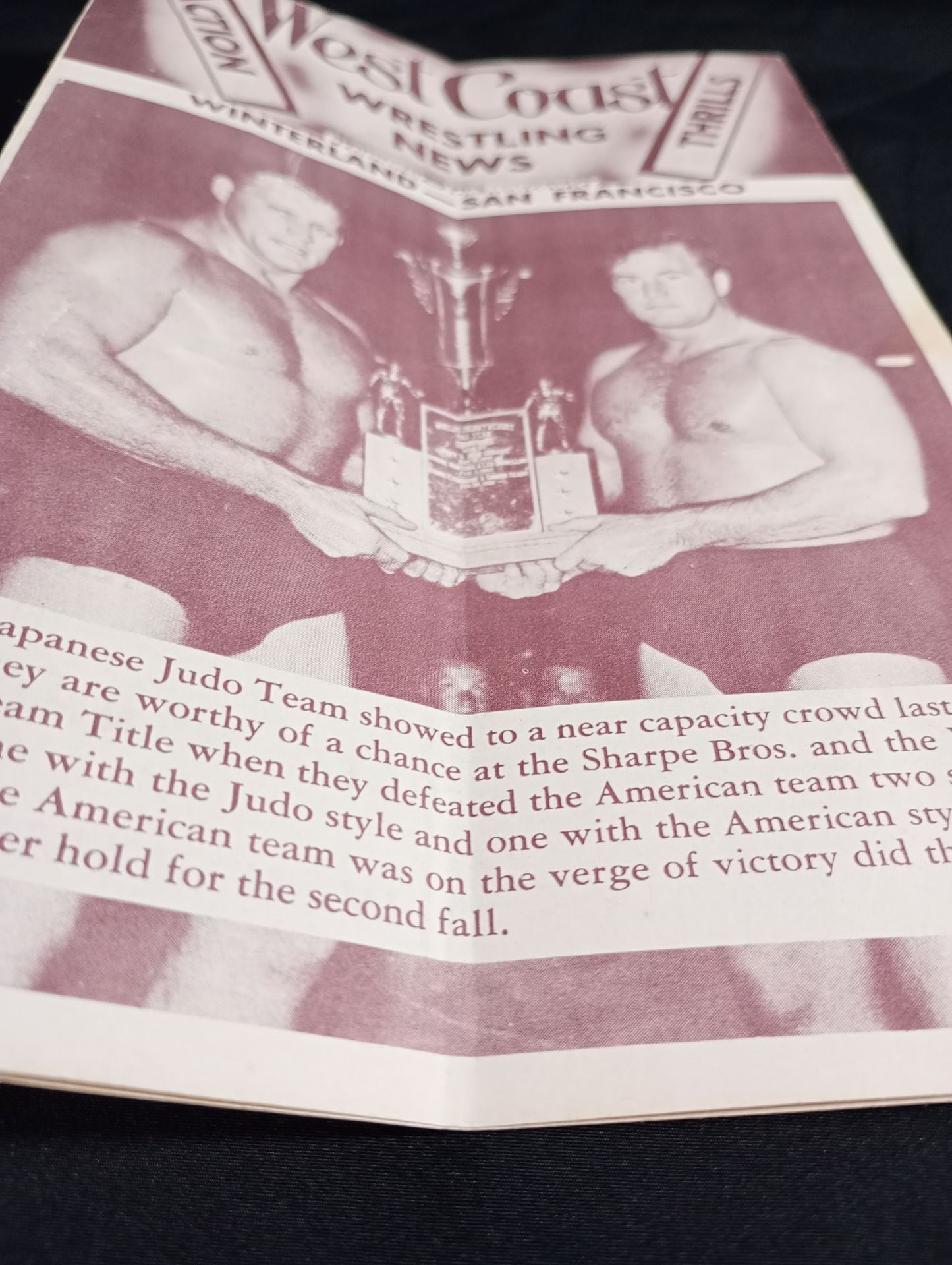 ★ Masahiko Kimura & Toshio ★ Yamaguchi West Coast Wrestling News (1952.4.1)