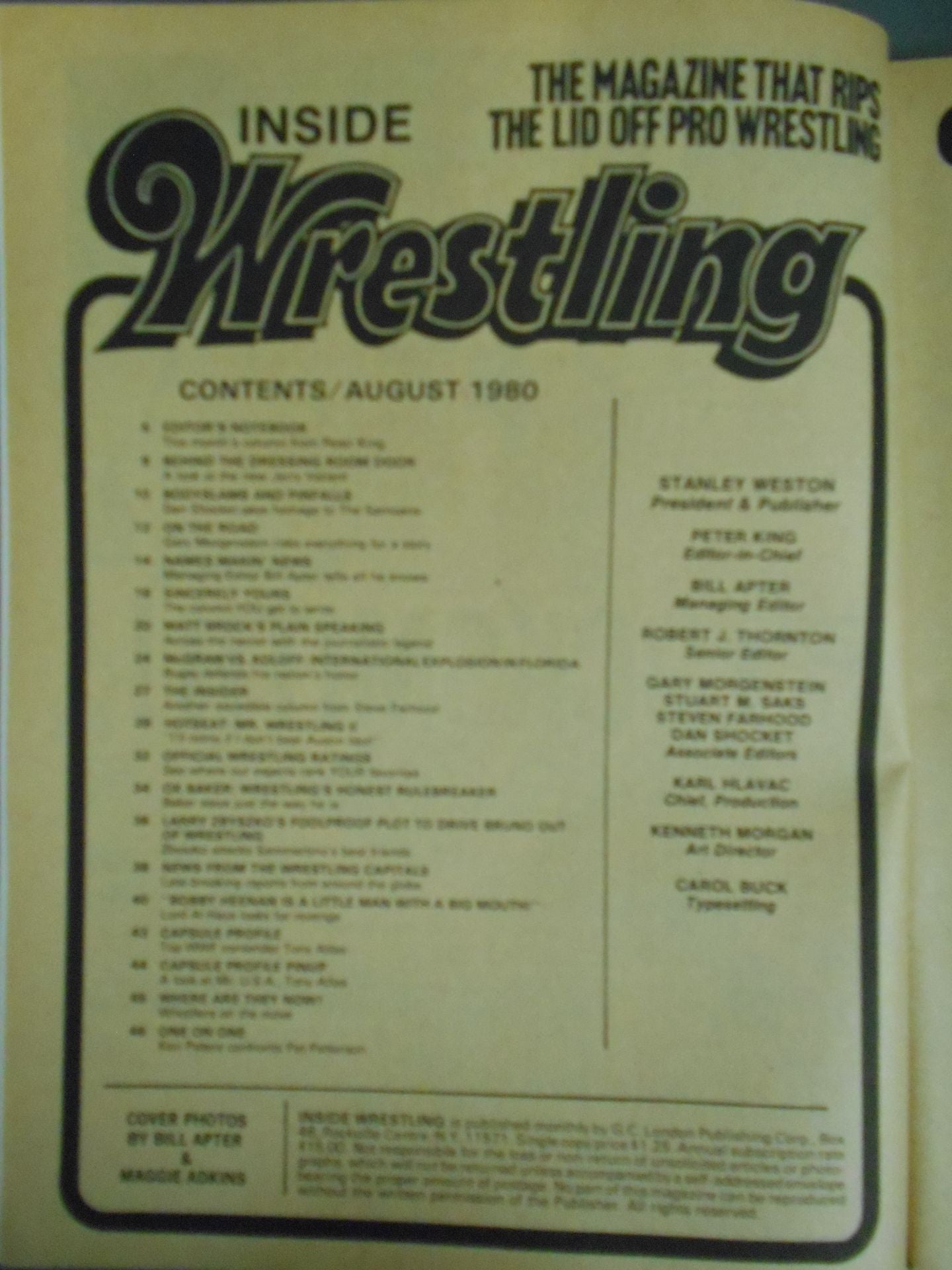 Inside Wrestling 1980年08月号