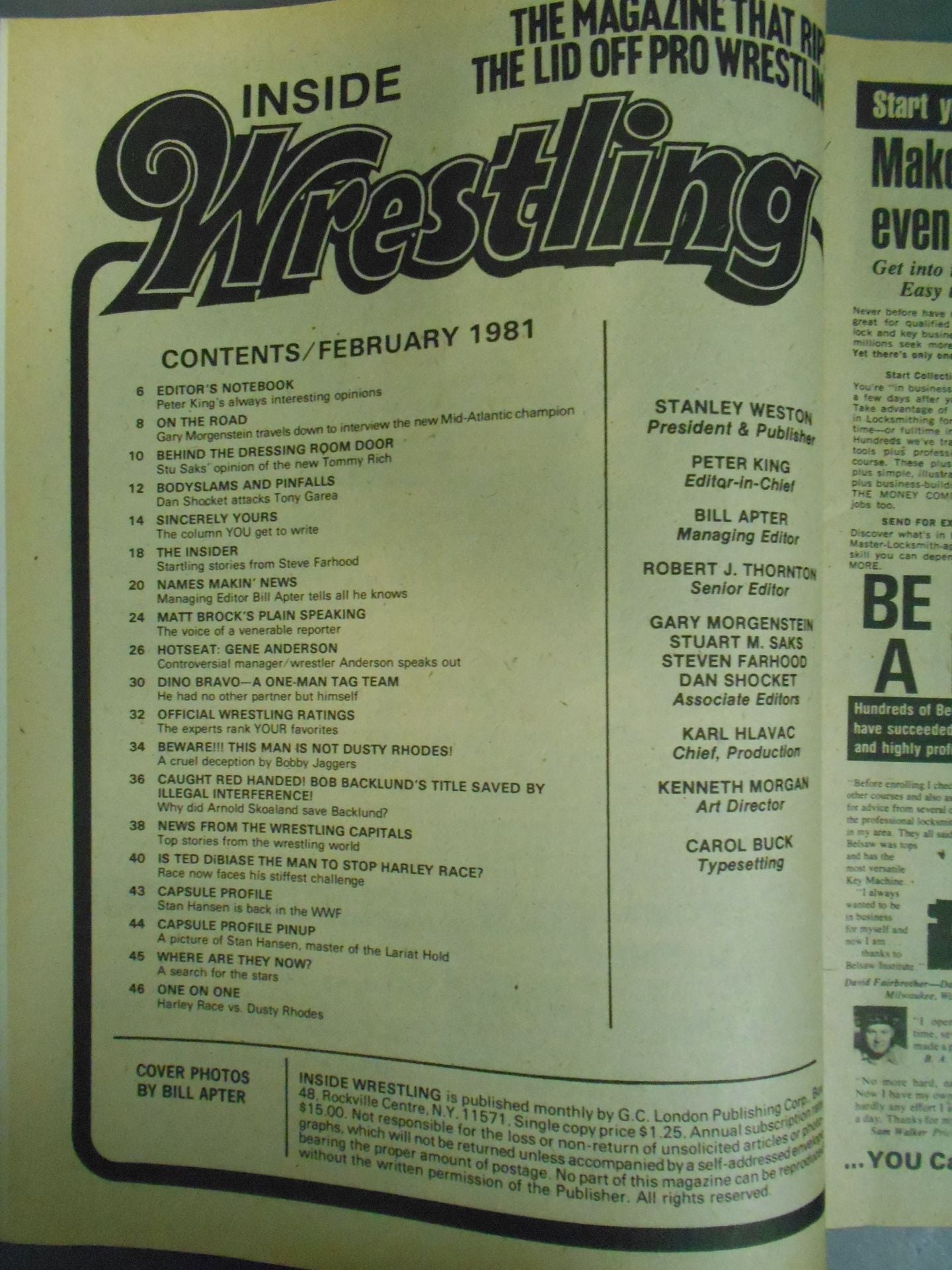 Inside Wrestling 1981年02月号