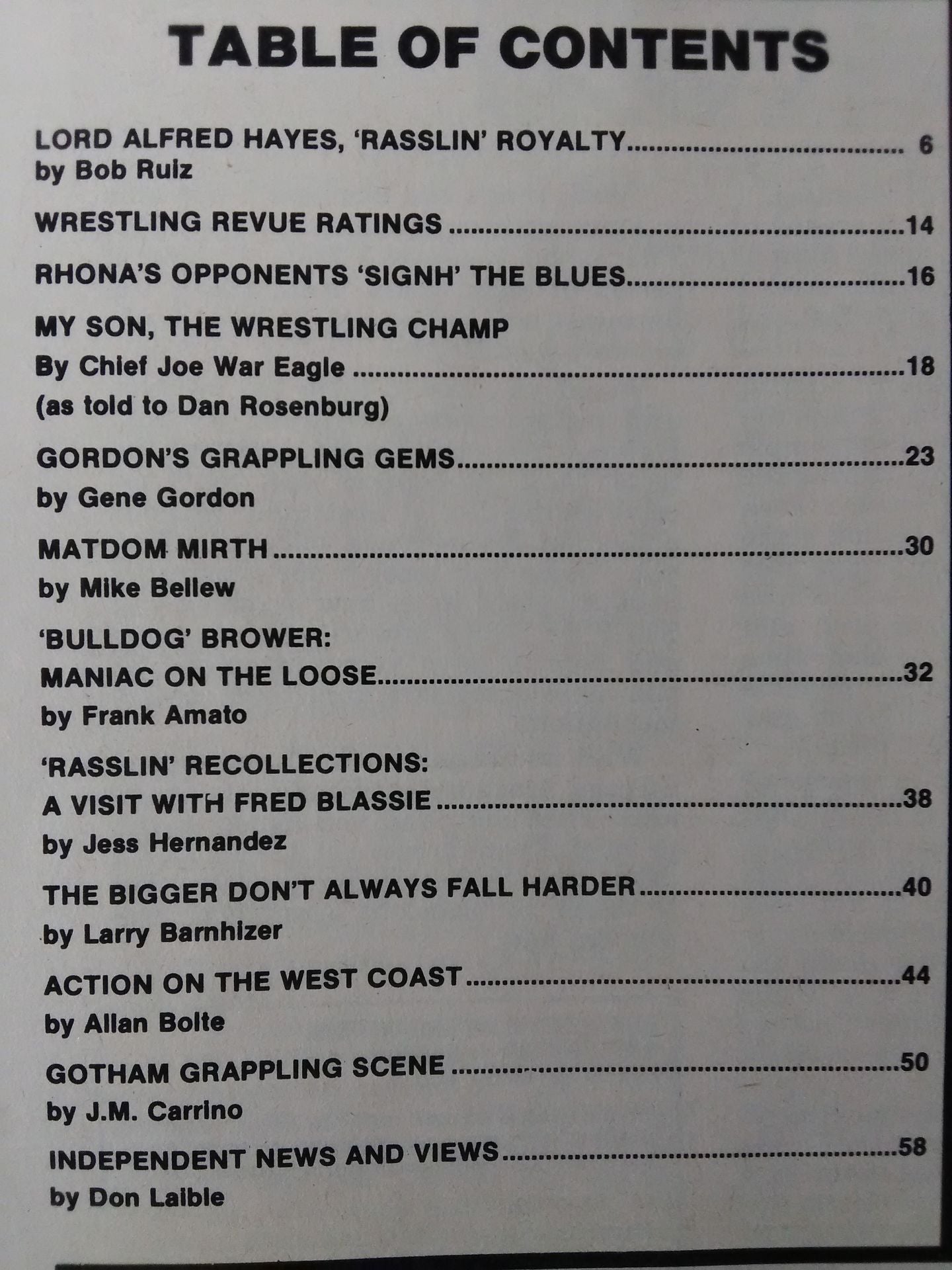 Wrestling REVUE October 1979 Issue