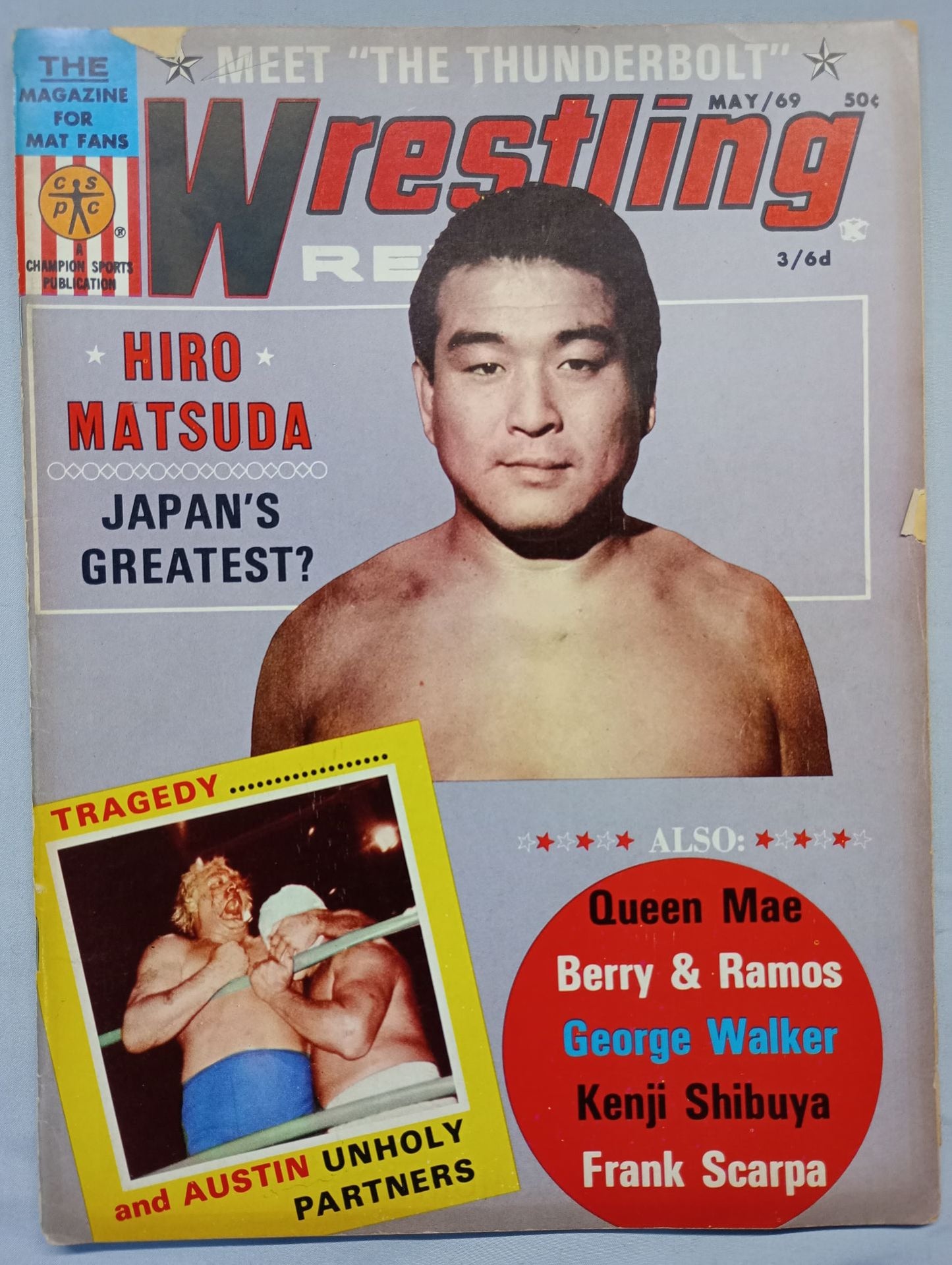 ★ Hiro Matsuda Cover ★ Wrestling REVUE May 1969 Issue