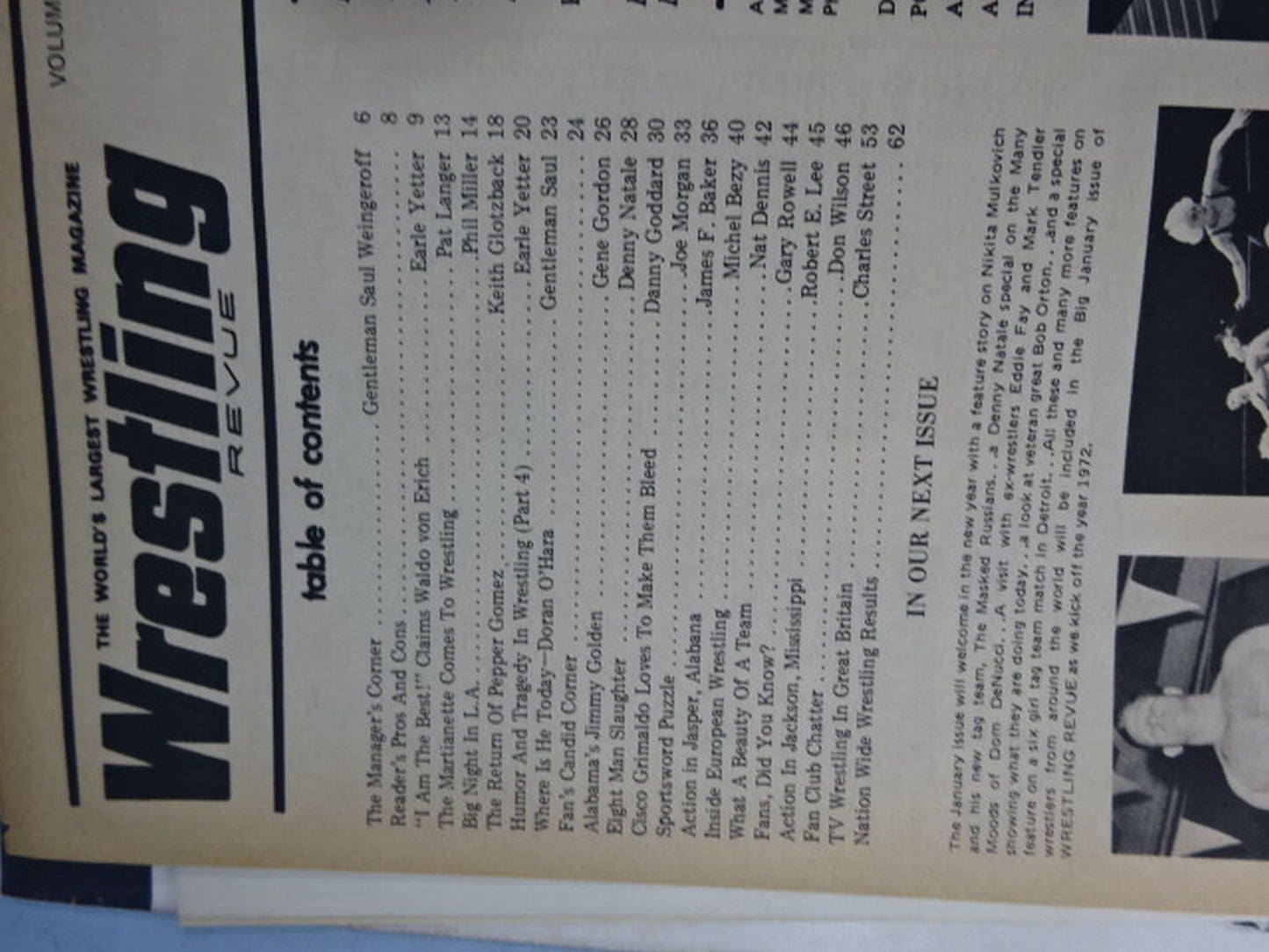 Wrestling REVUE 1971年12月号