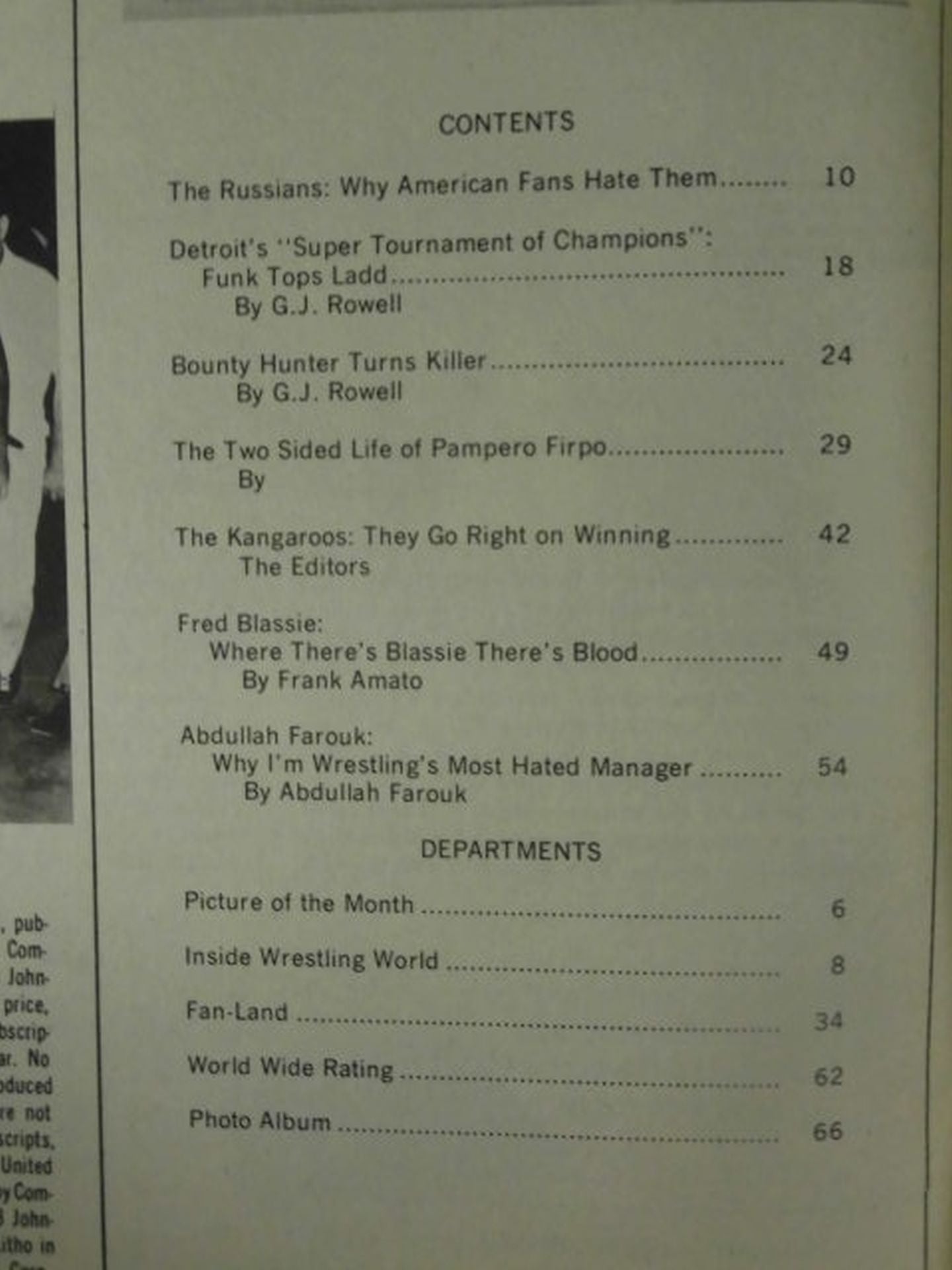 WRESTLING WORLD 1972年03/04月号