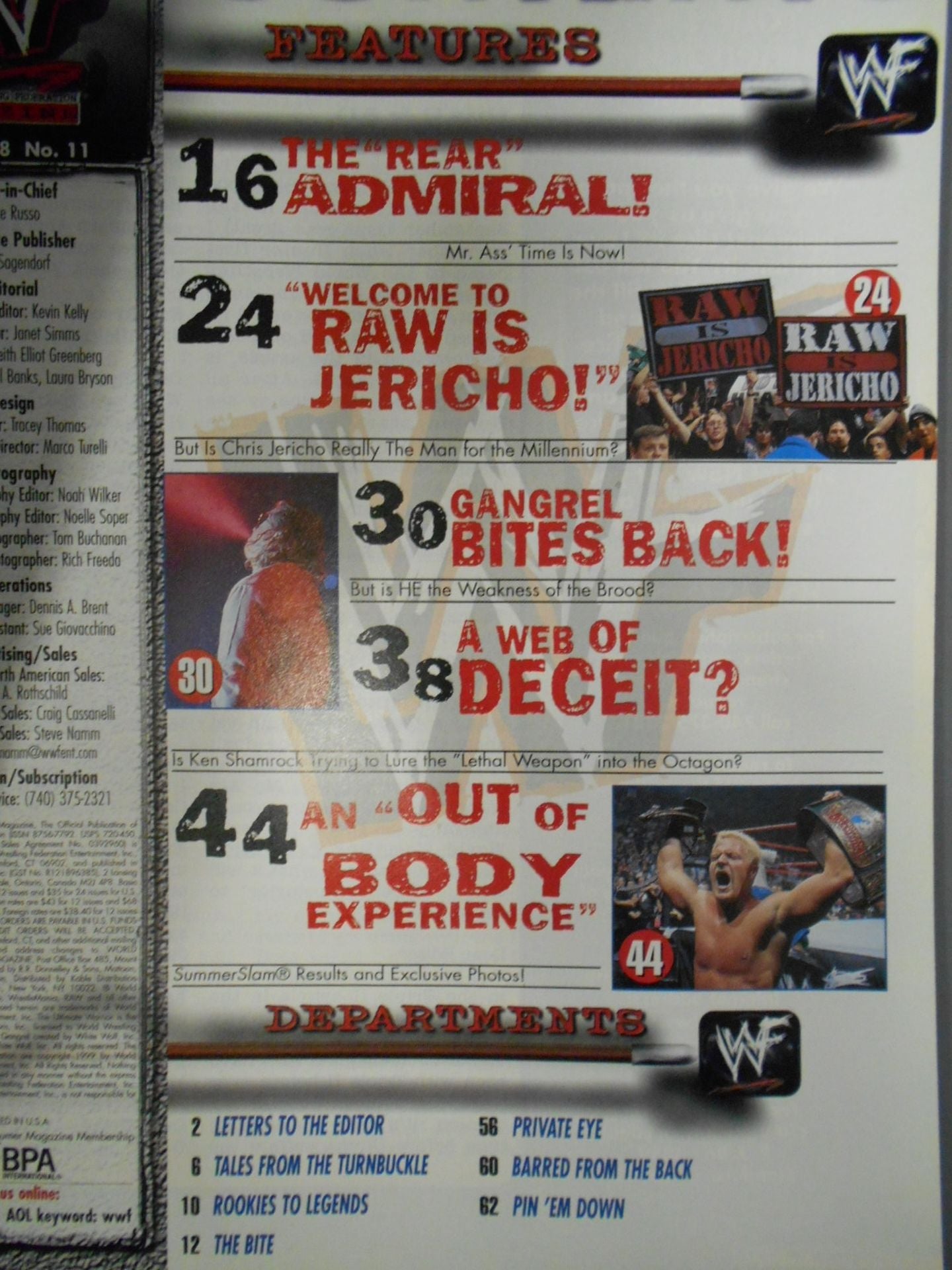 WWF MAGAZINE 1999年11月号