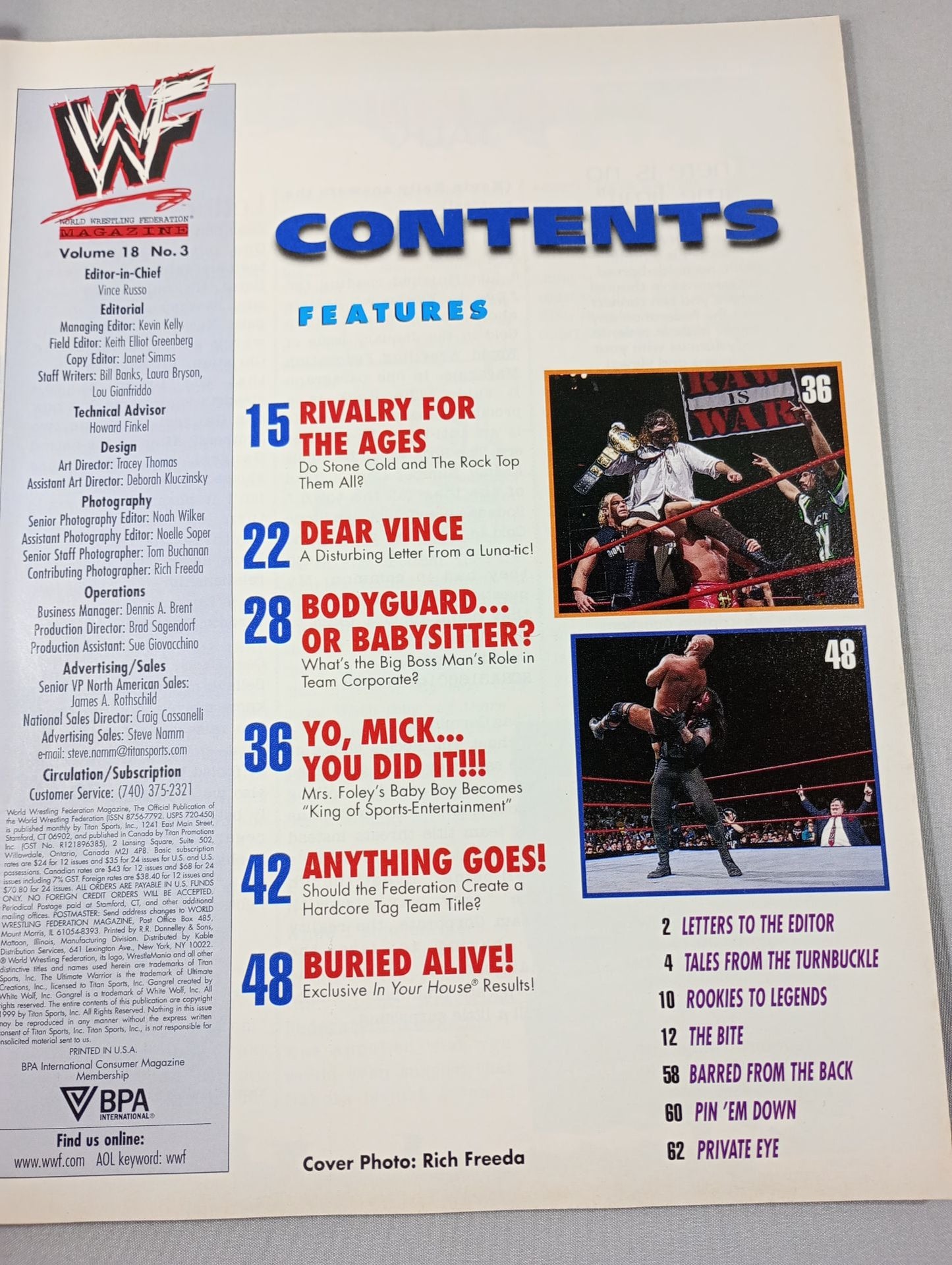 WWF MAGAZINE 1999年3月号