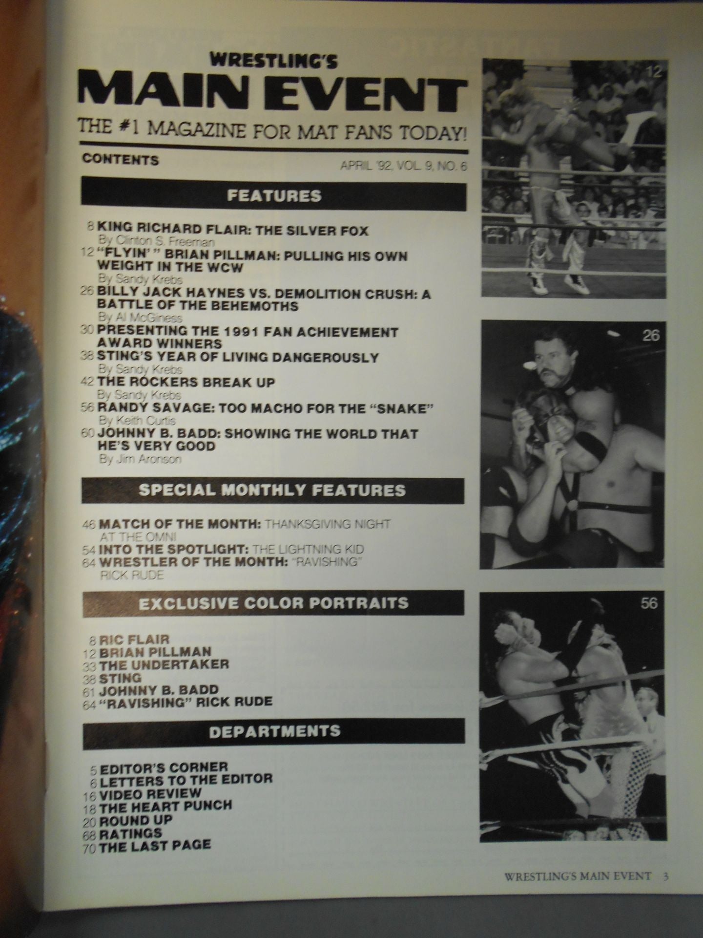 WRESTLING’S MAIN EVENT 1992年4月号