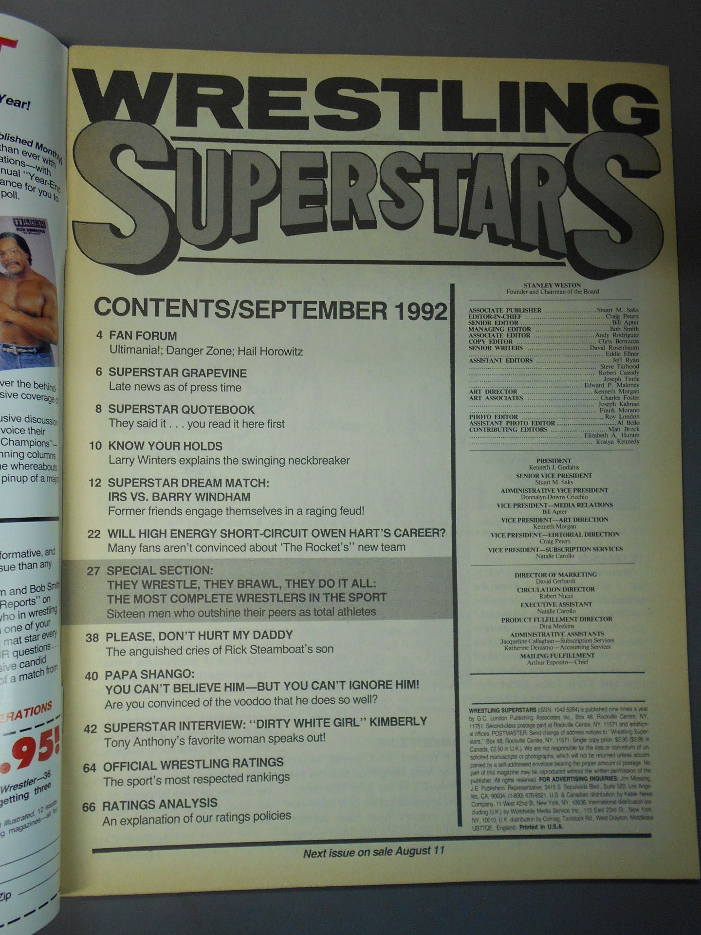 WRESTLING SUPER STARS 1992年9月号