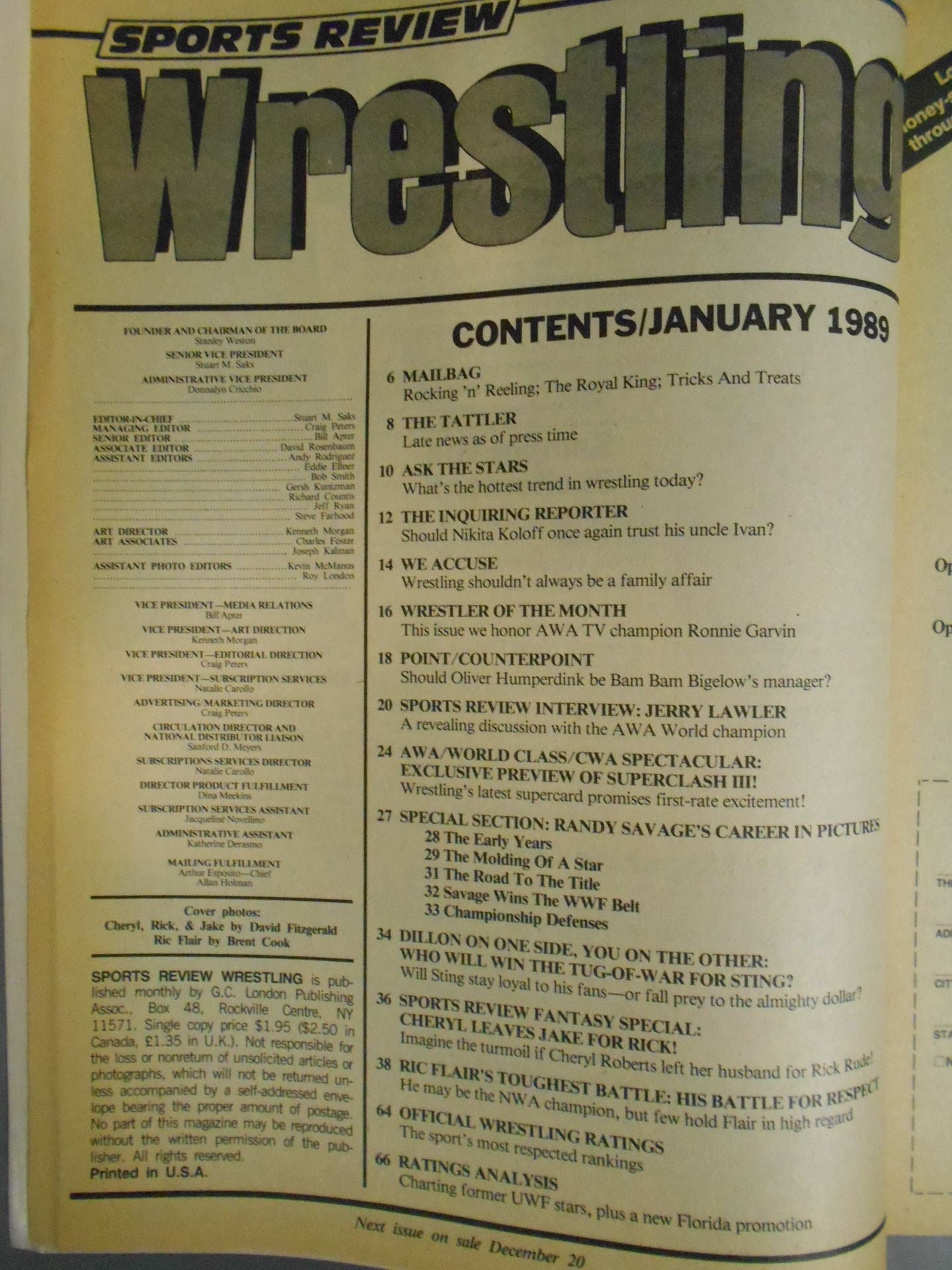 SPORTS REVIEW Wrestling 1989年01月号