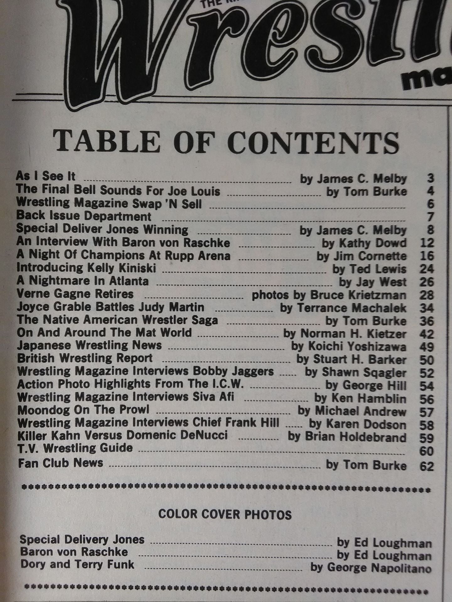 Wrestling magazine (The RING'S) October 1981 issue