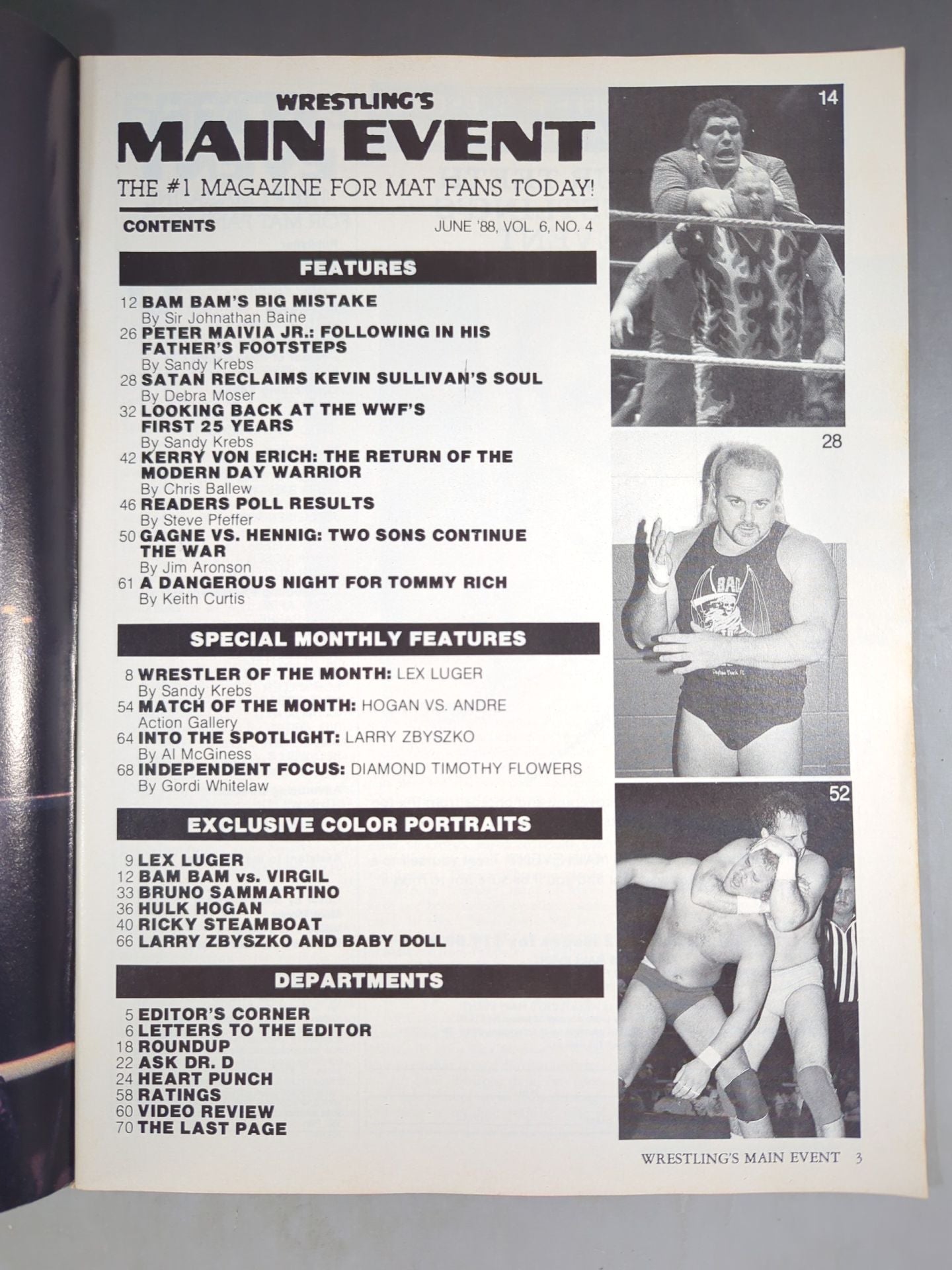 WRESTLING’S MAIN EVENT 1988年6月号