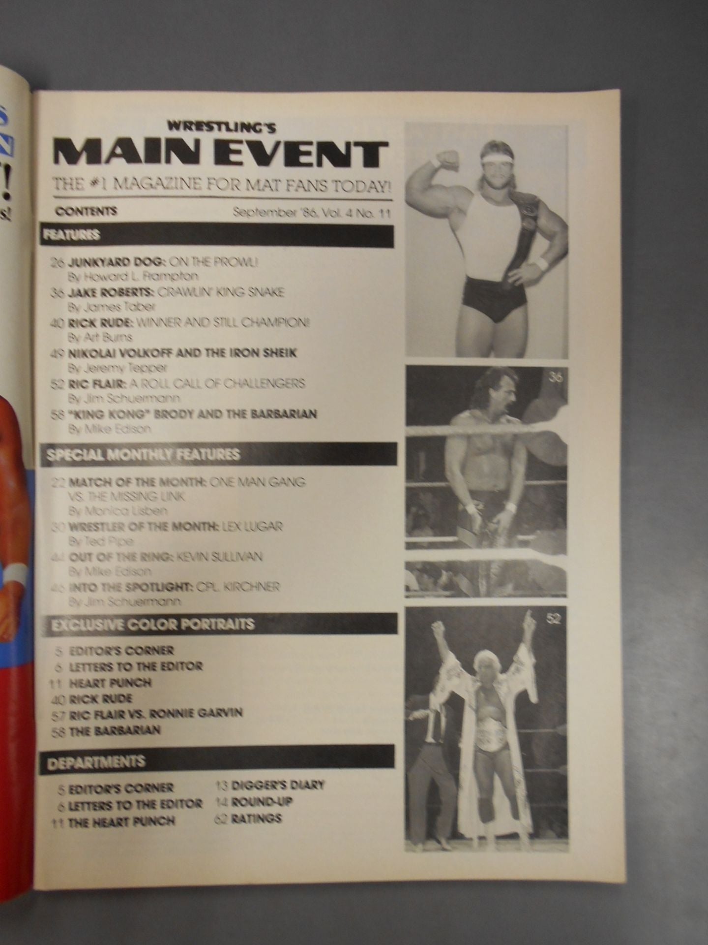 WRESTLING’S MAIN EVENT 1986年9月号