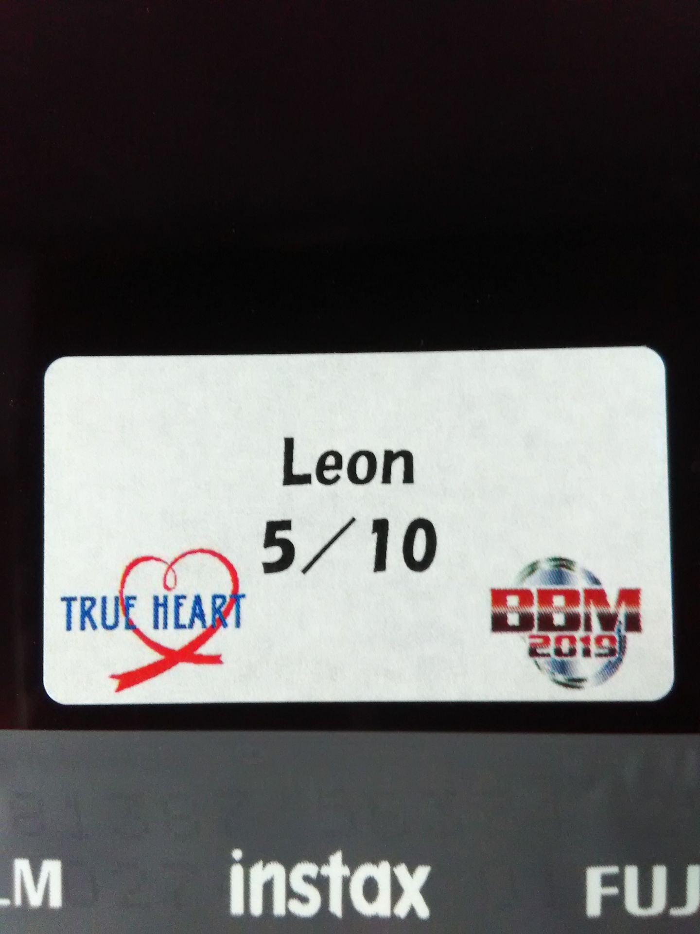2019 BBM Leon 直筆サイン入り 公式チェキカード
