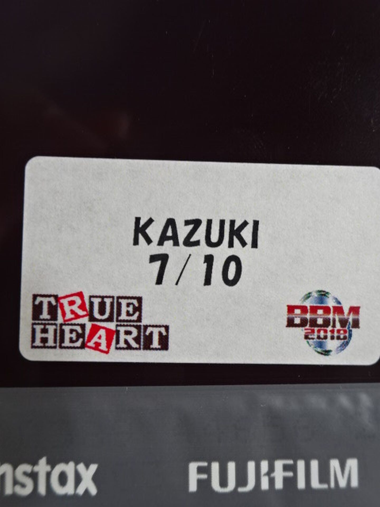 2018 BBM KAZUKI 直筆サイン入り 公式サインチェキカード