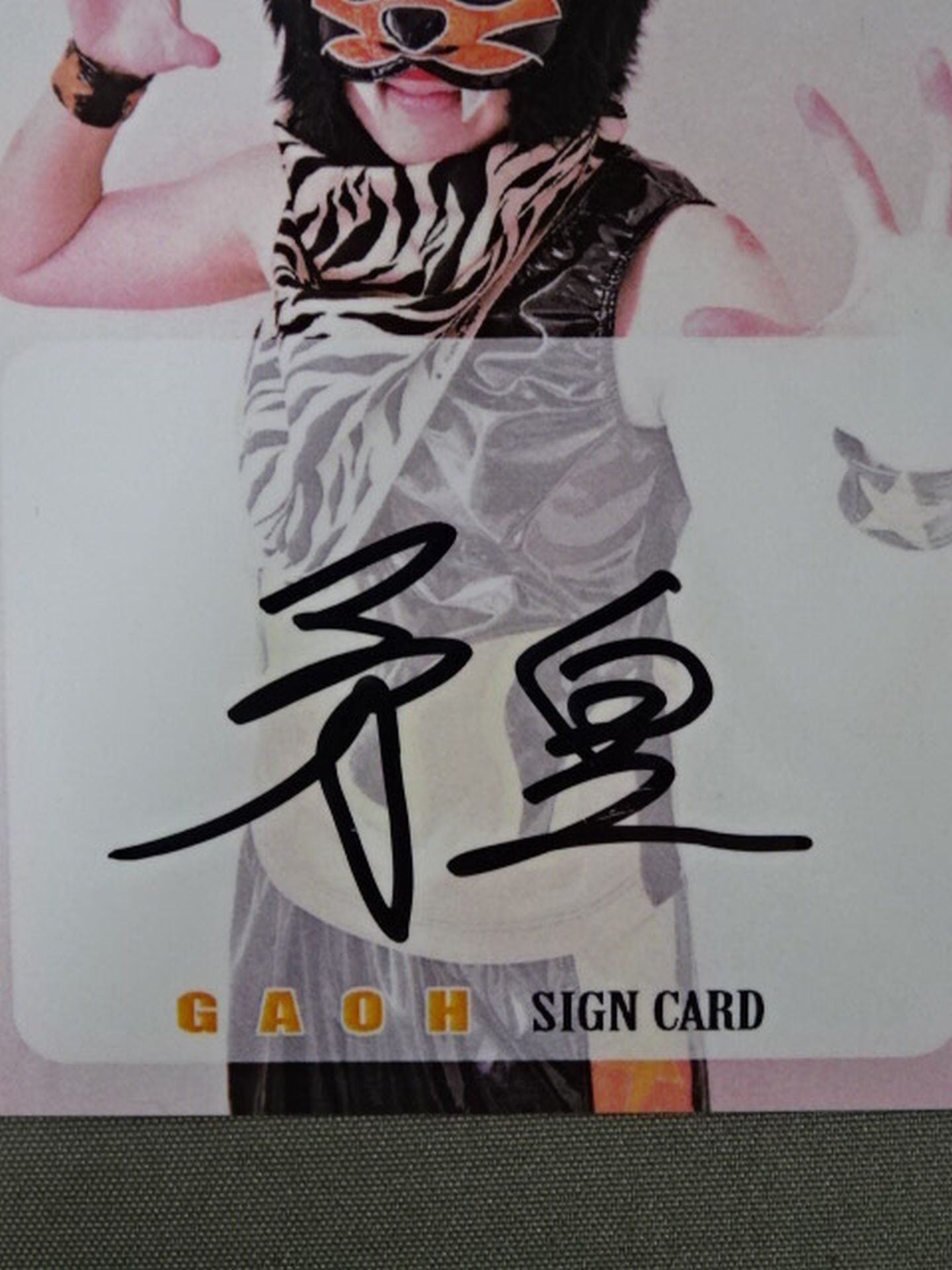 2019 STARDOM COLLECTION CARD 小野崎玲皇(牙皇) 公式サインカード