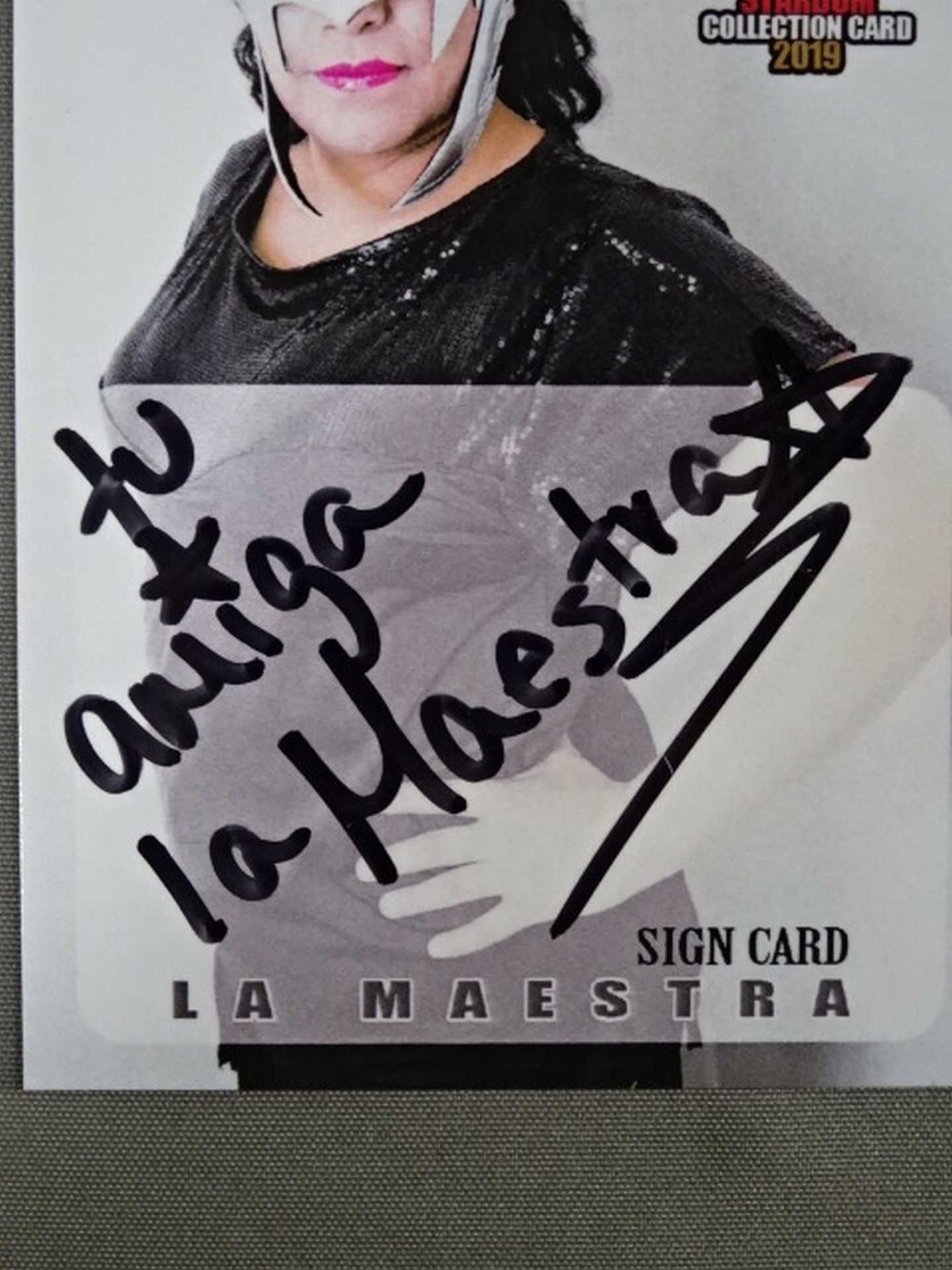 2019 STARDOM COLLECTION CARD マリー・アパッチェ(ラ・マエストラ) 公式サインカード