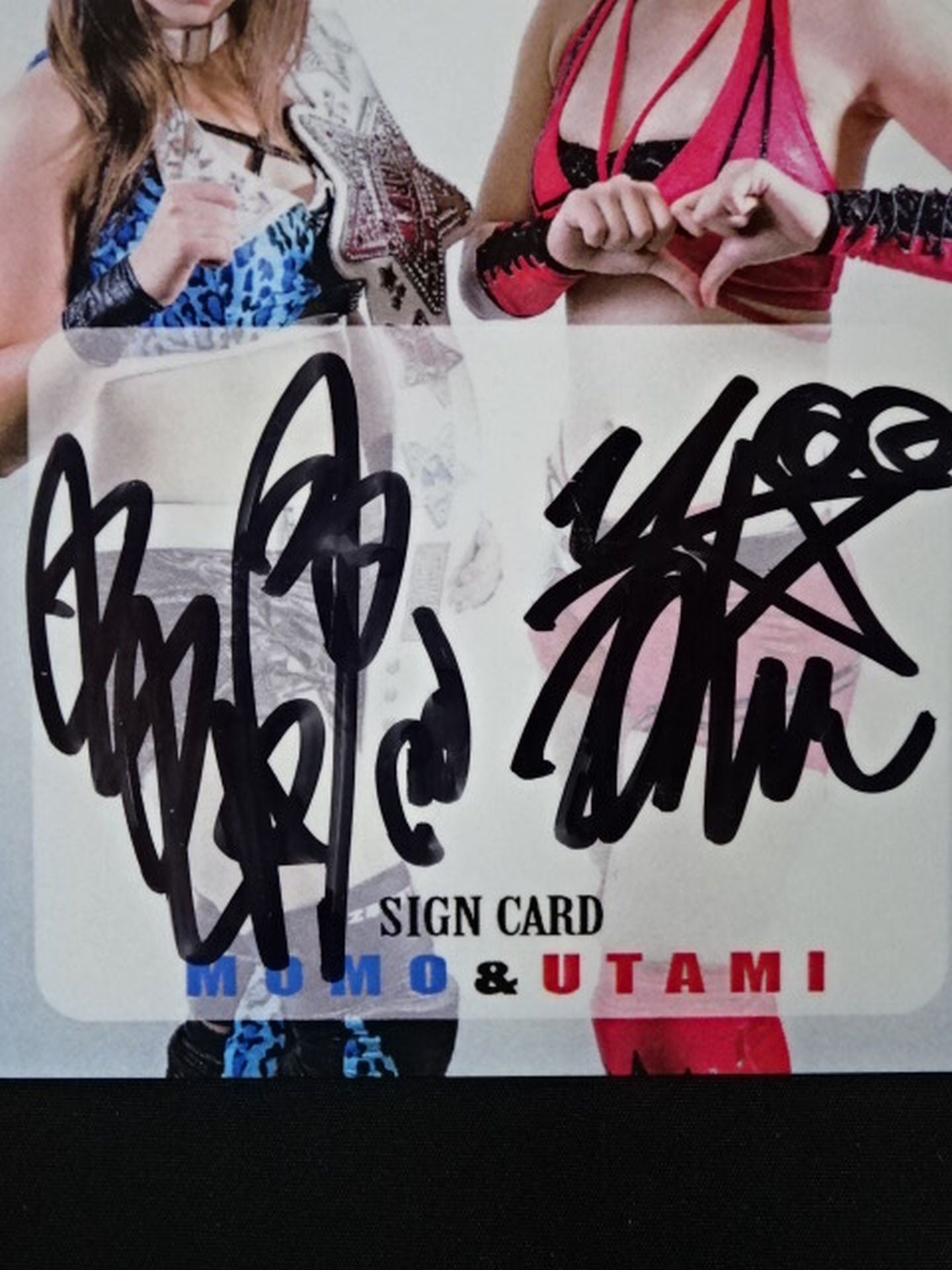 2019 STARDOM COLLECTION CARD Momo Watanabe & Utami Hayashishita Formula W autographed card