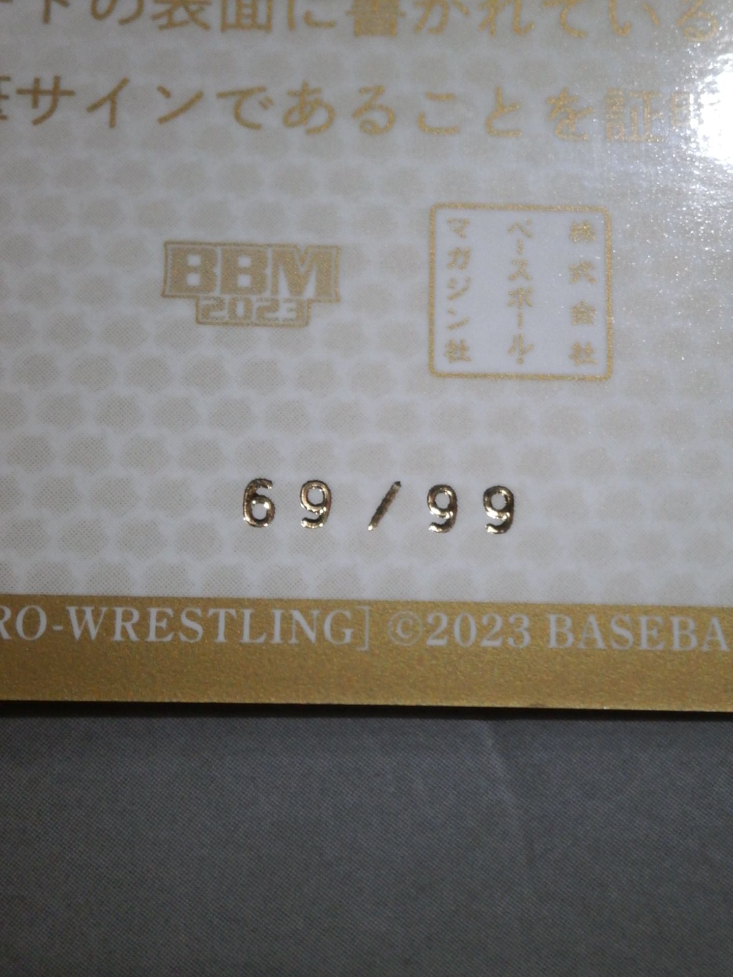 2023 BBM NATSUMI 公式サインカード