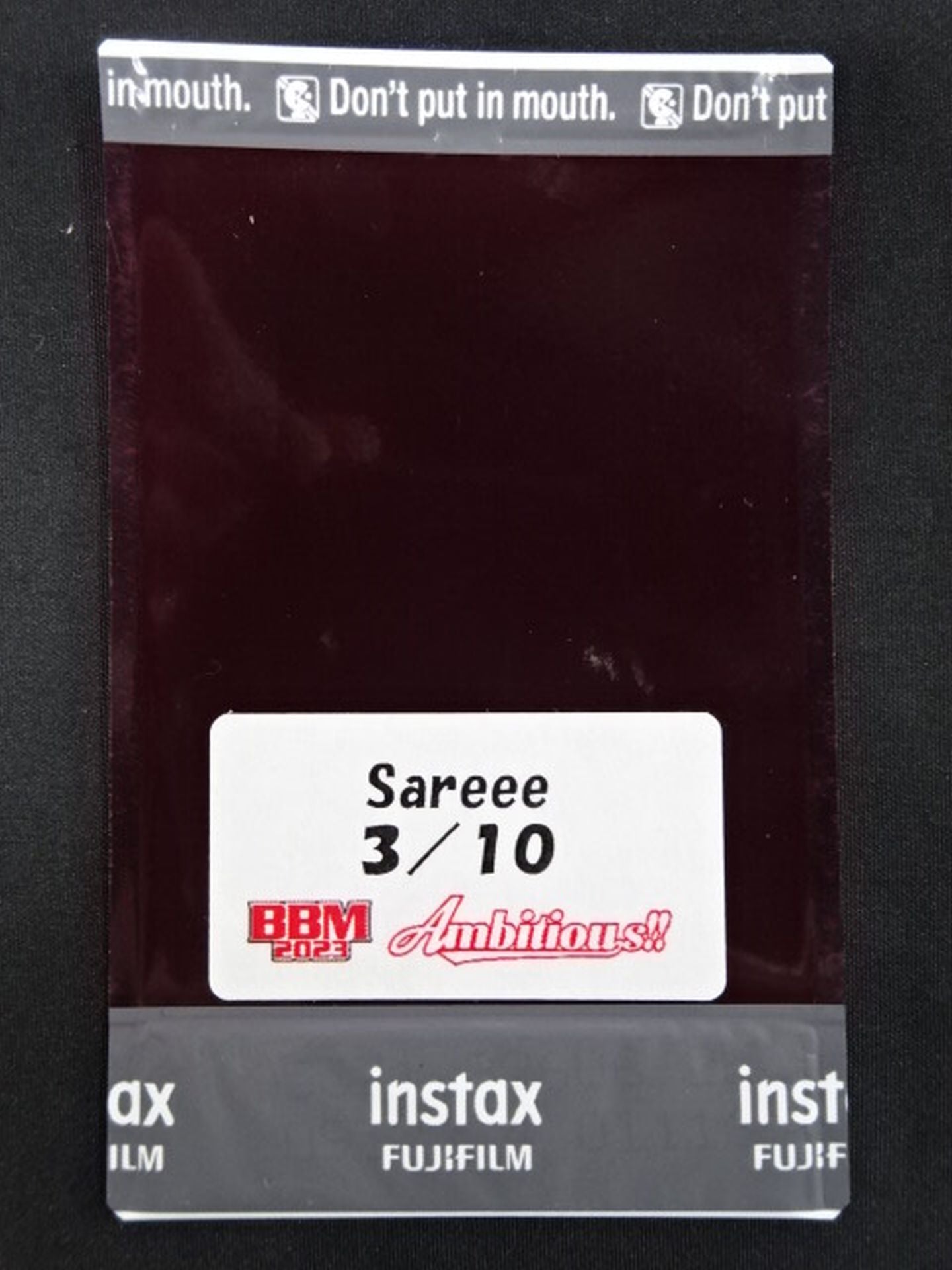 2023 BBM Sareee 直筆サイン入り 公式チェキカード