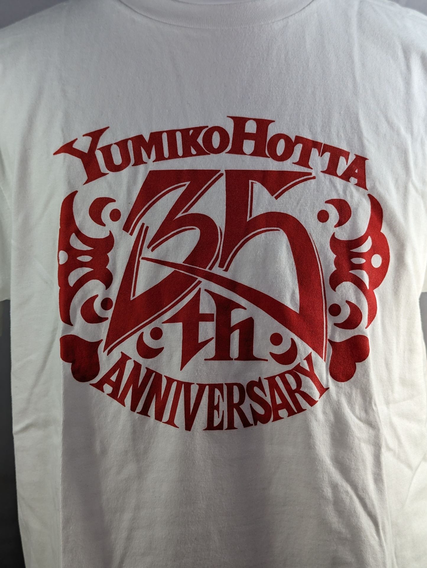 Yumiko Hotta 35th ANNVERSARY T-shirt (White×Red)