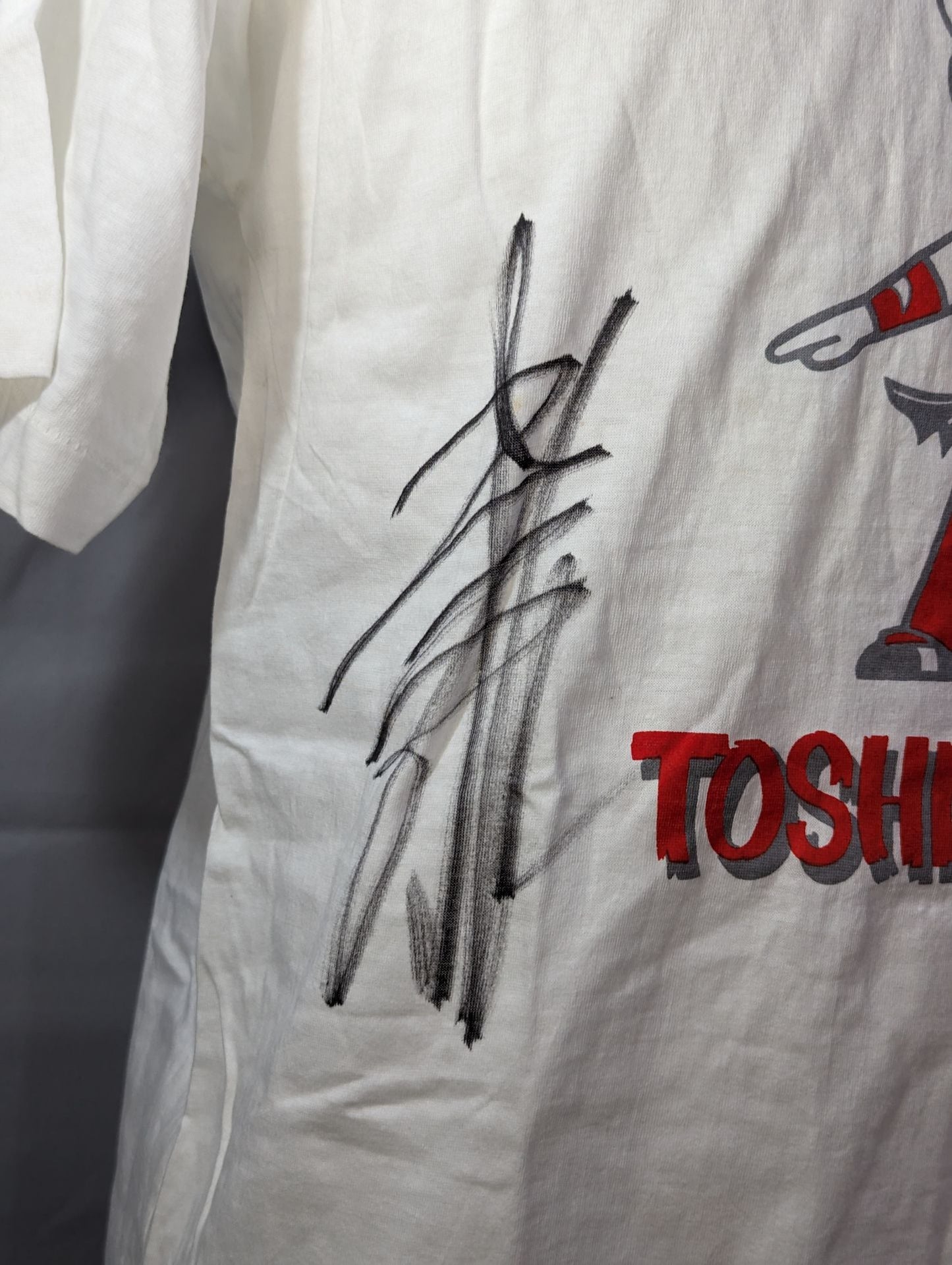 【直筆サイン入り】山田敏代 イラスト Tシャツ①(ホワイト)