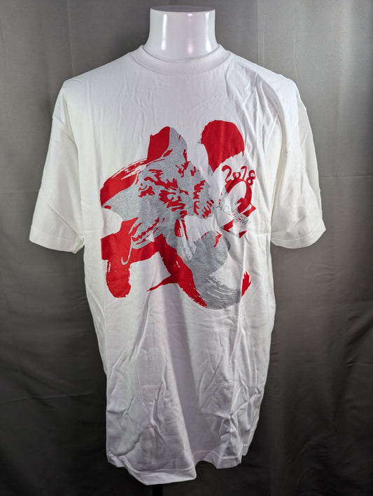 OZ ACADEMY Illustration T-shirt (1) (white×red)