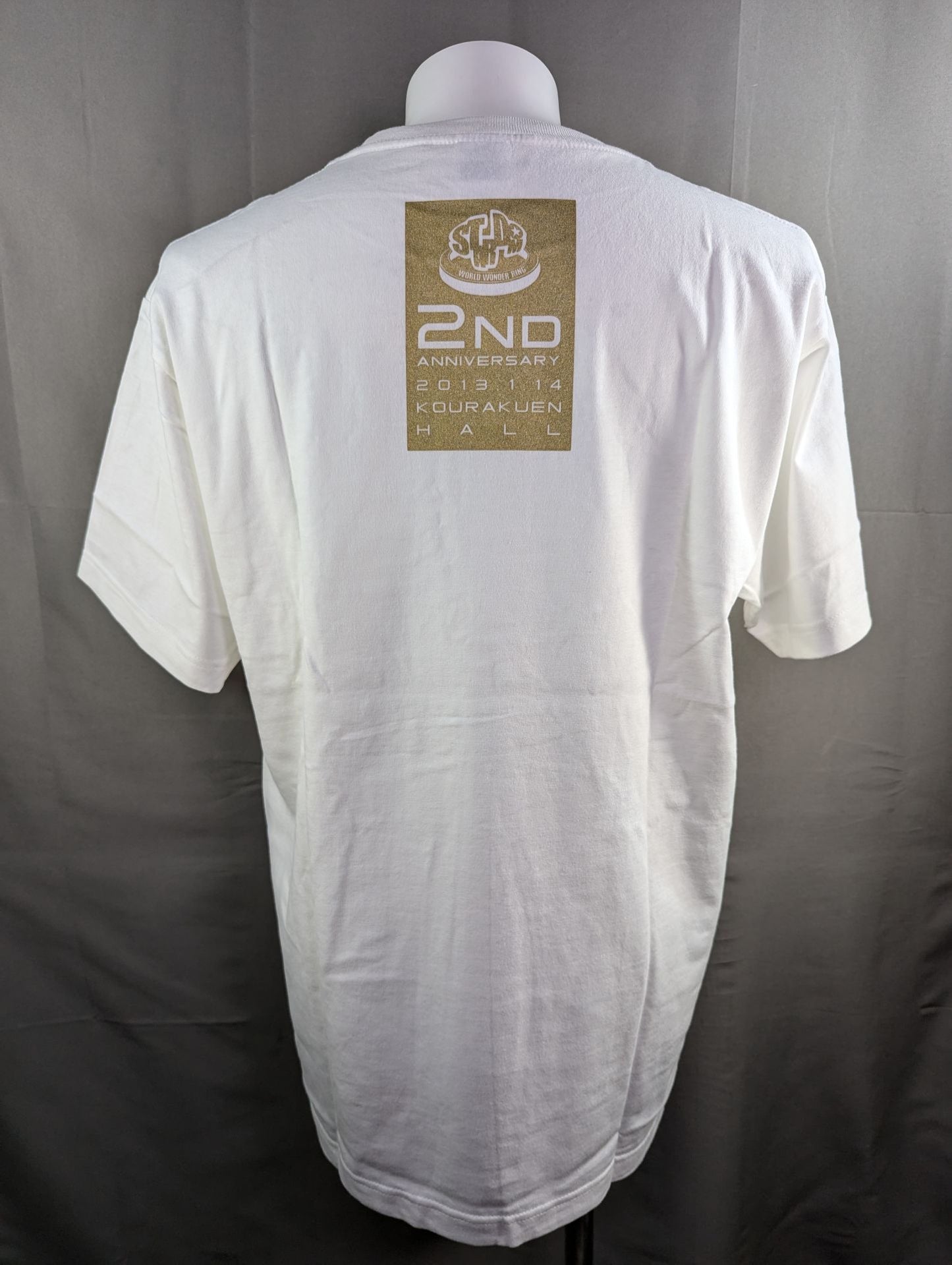 STARDOM 2ND ANNIVERSARY T-SHIRT (WHITE×GOLD)