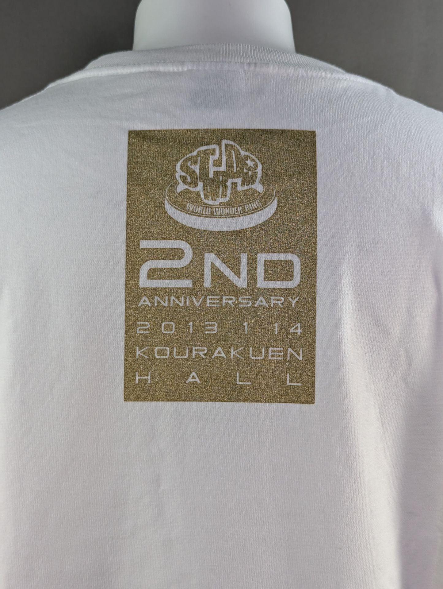 STARDOM 2ND ANNIVERSARY T-SHIRT (WHITE×GOLD)