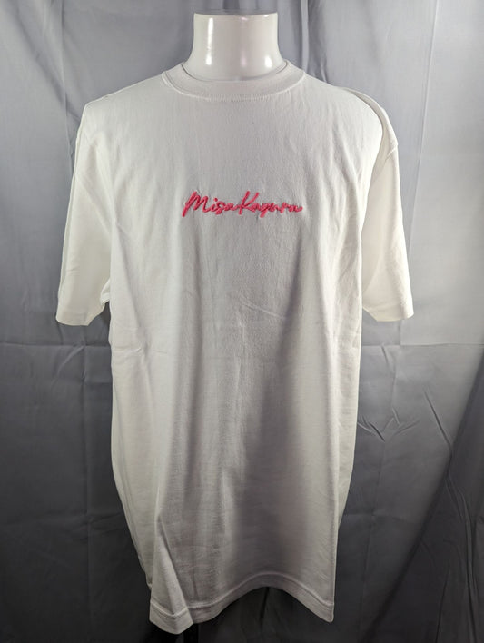Misa Kagura  "Misa Kagura" Embroidered T-shirt (White)