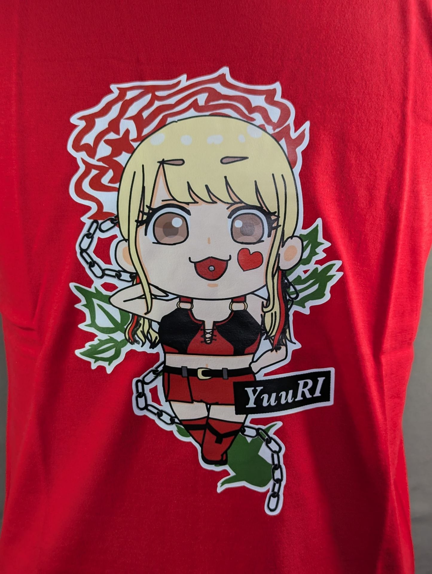 YuuRI Illustration T-shirt (1) (Red)