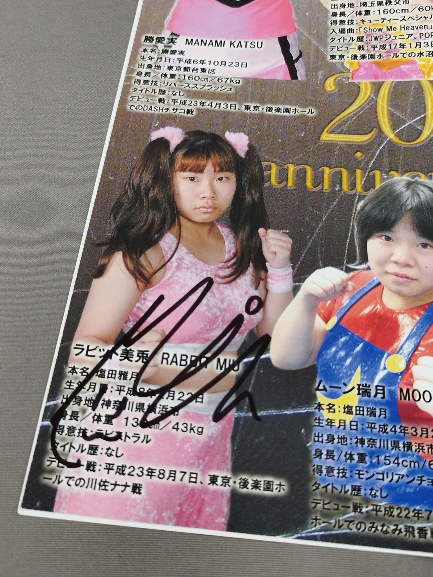 【ラビット美兎 直筆サイン入り】JWP / オフィシャルパンフレット2012 Vol.7