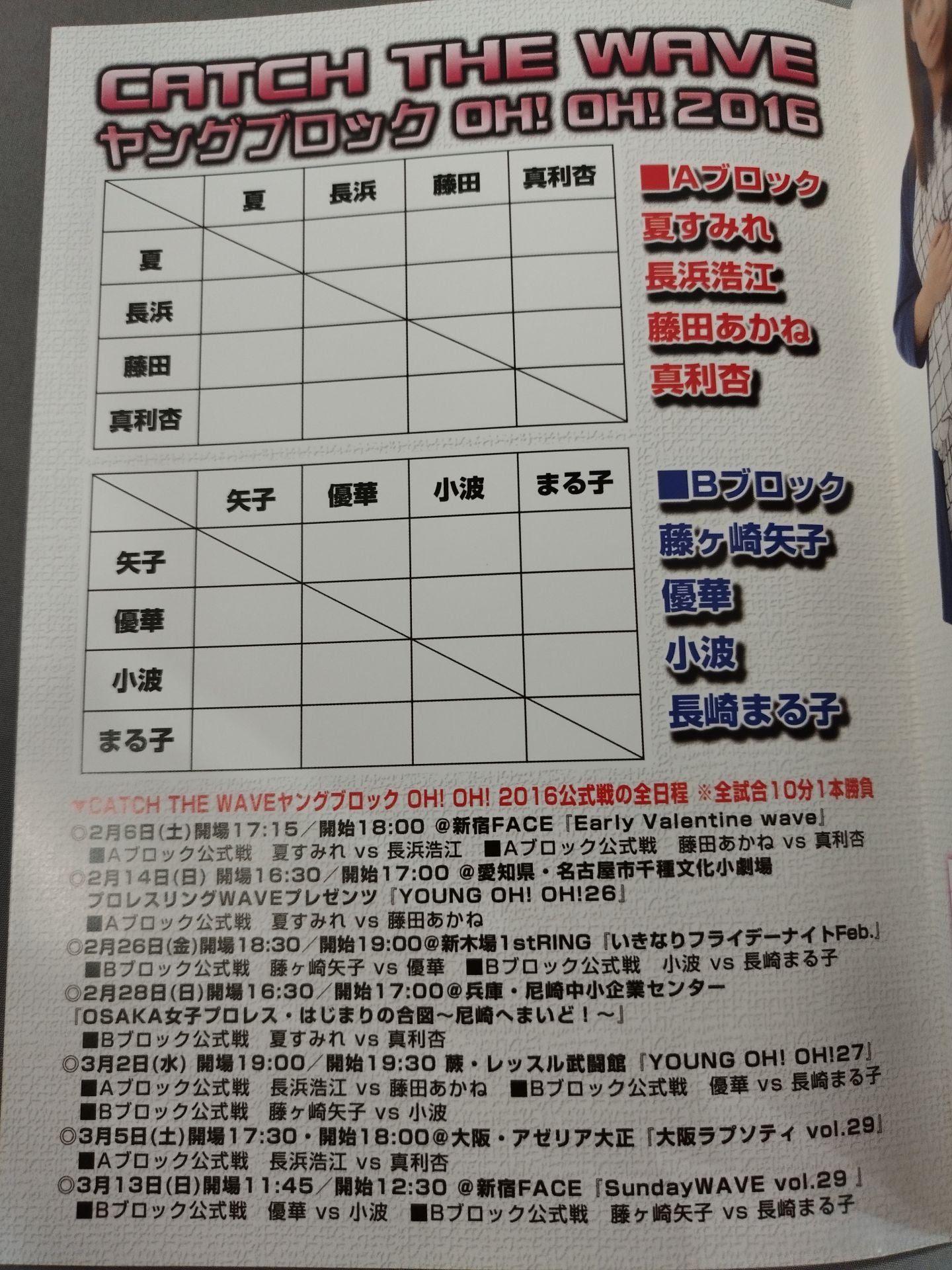 CATCH THE WAVE YOUNG BLOCK OH! OH! 2016 Official Brochure