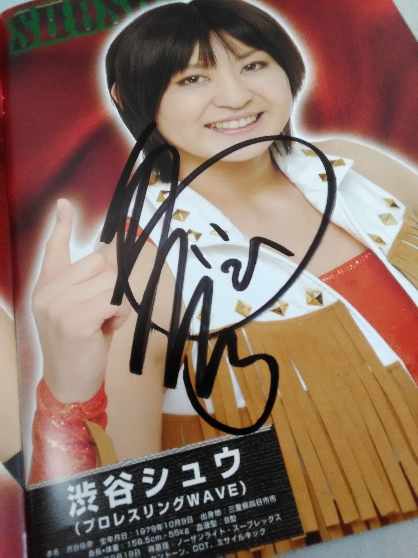 [5 fighters hand signed autograph Pro-wrestling WAVE Official Pamphlet vol.51