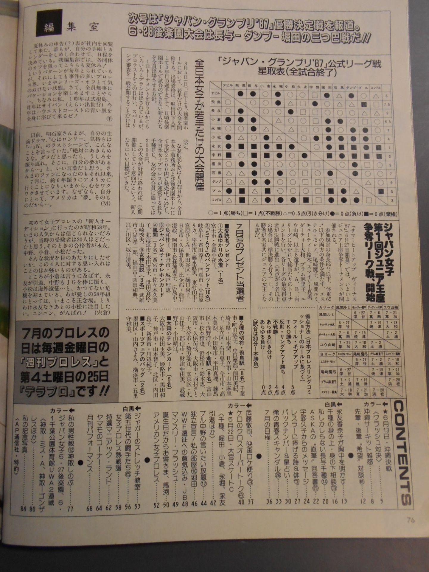 デラックスプロレス 1987年8月号